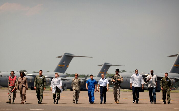 Members of the 437th Airlift Wing were recognized for their teamwork by being named the 2008 Verne Orr Award winner May 13. The 437 AW was chosen as the best out of 288 wings across the service for most effective use of its human resources. The Air Force Association established this award in honor of former Secretary of the Air Force Verne Orr. (U.S. Air Force photo/Senior Airman Nicholas Pilch)