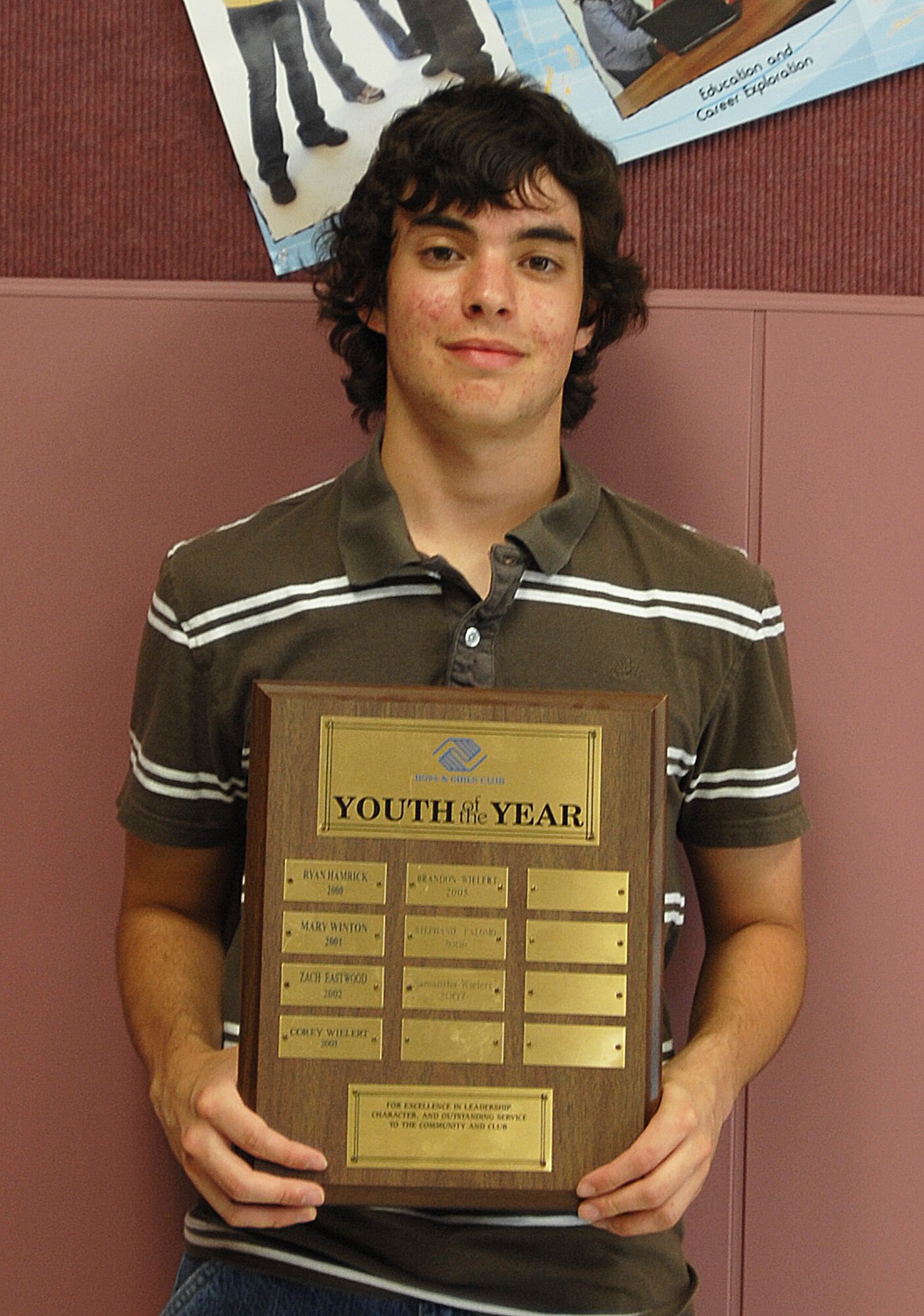 WHITEMAN AIR FORCE BASE, Mo - Air Combat Command recently named Ryan Marler as the 2008 ACC Youth of the Year. The Youth of the Year Program is conducted in conjunction with the Boys and Girls Clubs of America Youth of the Year Program. Winners receive a $1,500 scholarship from ACC as well as the opportunity to attend the Genreal H. Hugh Shelton Leadership Challenge Institute at North Carolina State University in Raleigh, NC.