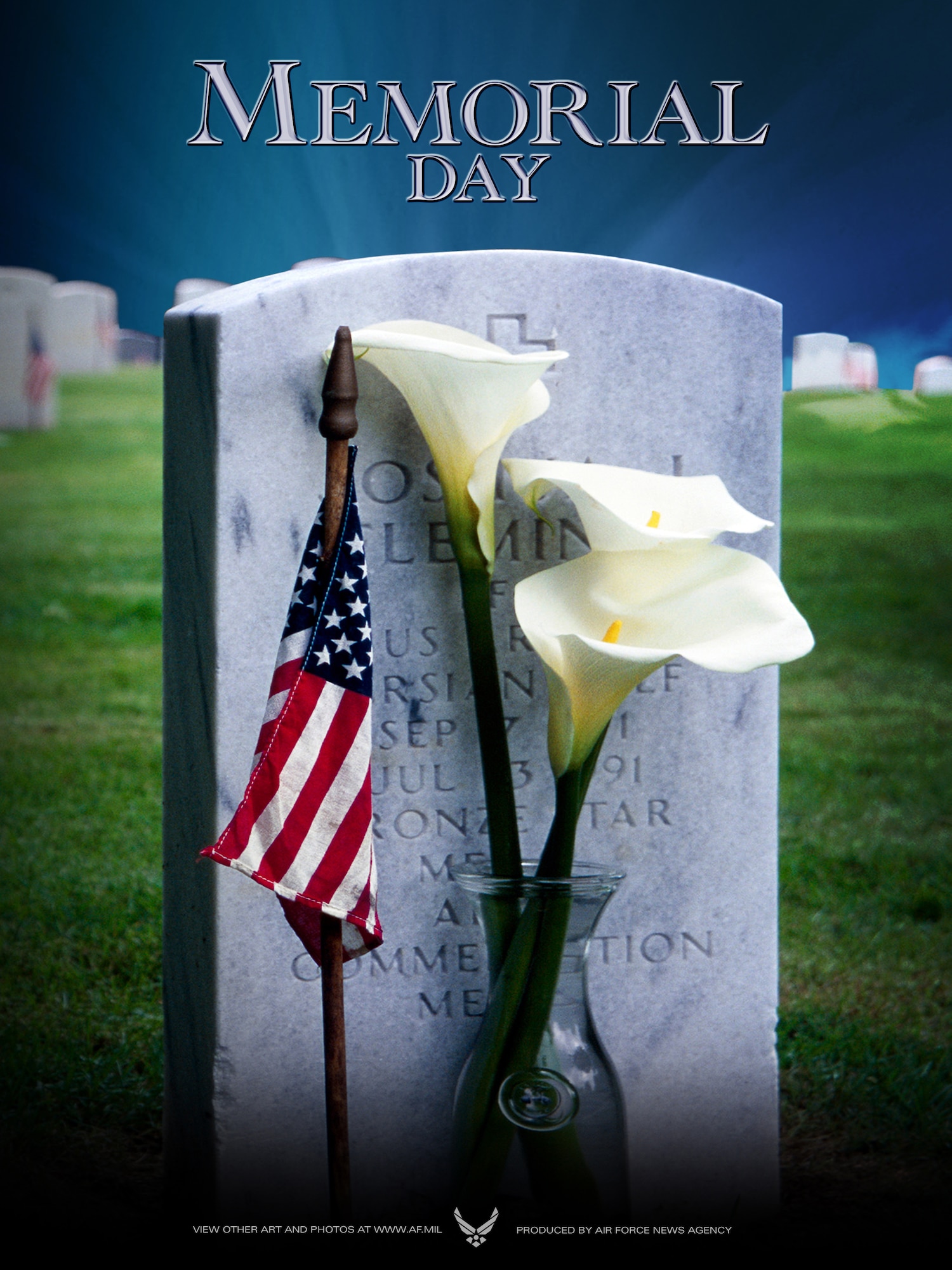 2008 Memorial Day Poster. (Poster created by Virginia Reyes; U.S. Air Force photo/Vance Janes)