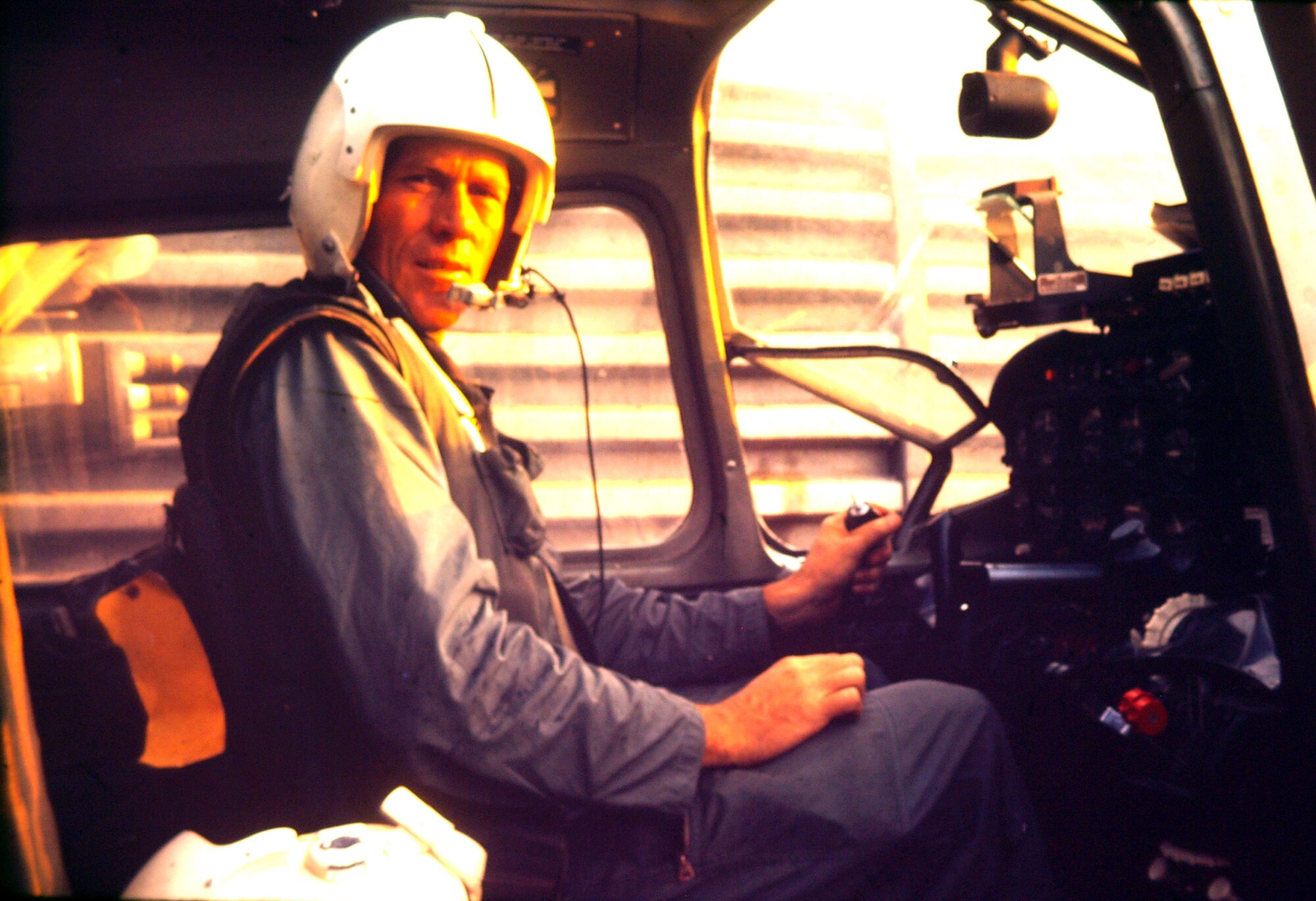 Maj. Robert F. Woods sits in the pilot seat of an 02-A Skymaster in Vietnam in 1968.  On June 26, 1968, Major Woods disappeared in the Quang Binh Province in Vietnam after the 02-A Skymaster he was flying crashed in a remote mountainous region.  A native of Salt Lake City, Utah, Major Woods was in the military for 20 years when he disappeared. His career began in June 1948 as an enlisted aircrew member on a C-74 Globemaster in the Berlin Airlift.  In 1951 he became an officer and a pilot flying KC-97 Stratotankers in the Korean Conflict.  In Vietnam, he served as a forward air controller in the Skymaster with the 20th Tactical Air Support Squadron in DaNang Air Base, South Vietnam. He earned his first of eight Air Medals in Korea and also earned the Distinguished Flying Cross and Bronze Star for his service in Vietnam.  On April 9, 2008, he was laid to rest at Arlington National Cemetery nearly 40 years after he disappeared.  (Photo courtesy of the Woods family)  