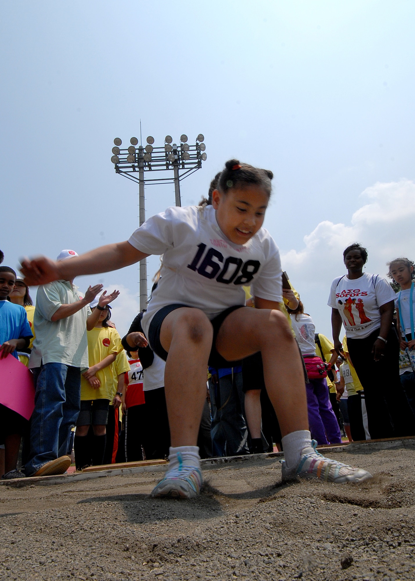 YOKOTA AIR BASE, Japan – Athletes compete in a long-jump competion May 17 during Special Olympics games held here May 17 and 18.  Yokota hosts Special Olympics annually, fostering growth and camaraderie among the U.S. and Japanese participants and volunteers from both communities. (U.S. Air Force photo by Senior Airman Laszlo Babocsi)