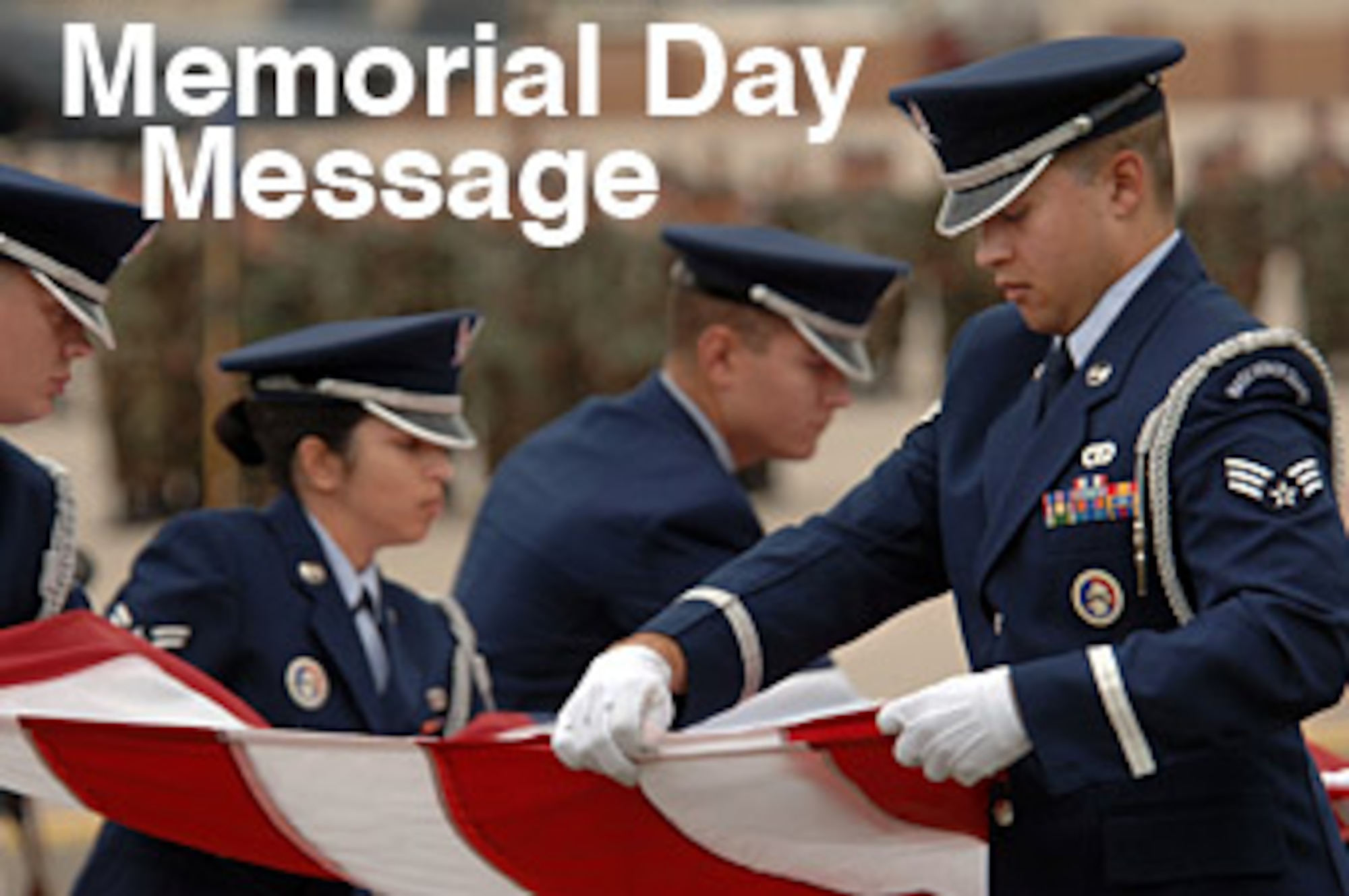 In a joint Letter to Airmen,Secretary of the Air Force Michael W. Wynne and Air Force Chief of Staff Gen. T. Michael Moseley send their Memorial Day message to Airmen worldwide. (U.S. Air Force illustration/Billy Smallwood) 