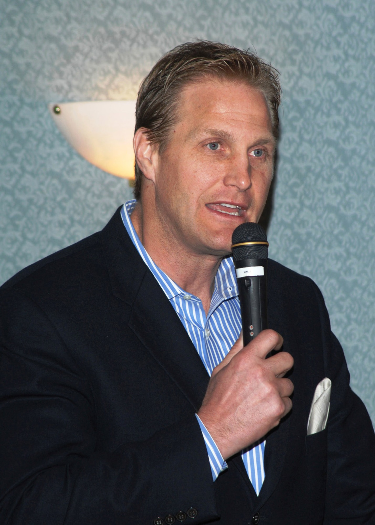 U.S. Air Force Academy graduate and Gulf War veteran Chad Hennings went from flying A-10 Thunderbolt IIs to playing professional football. Now he is an advocate for veterans and small businesses. (U.S. Air Force photo/Joel Martinez)  
