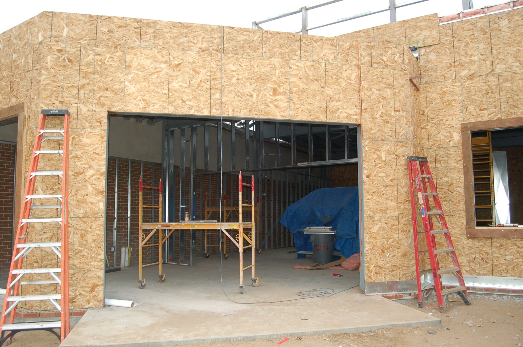 The new entrance to Peterson’s medical clinic. The 21st Medical Group is upgrading its facilities to better handle its many tasks, from readying Airmen for deployment to inspecting the base’s food facilities. (U.S. Air Force photo by Ms. Corey Dahl)