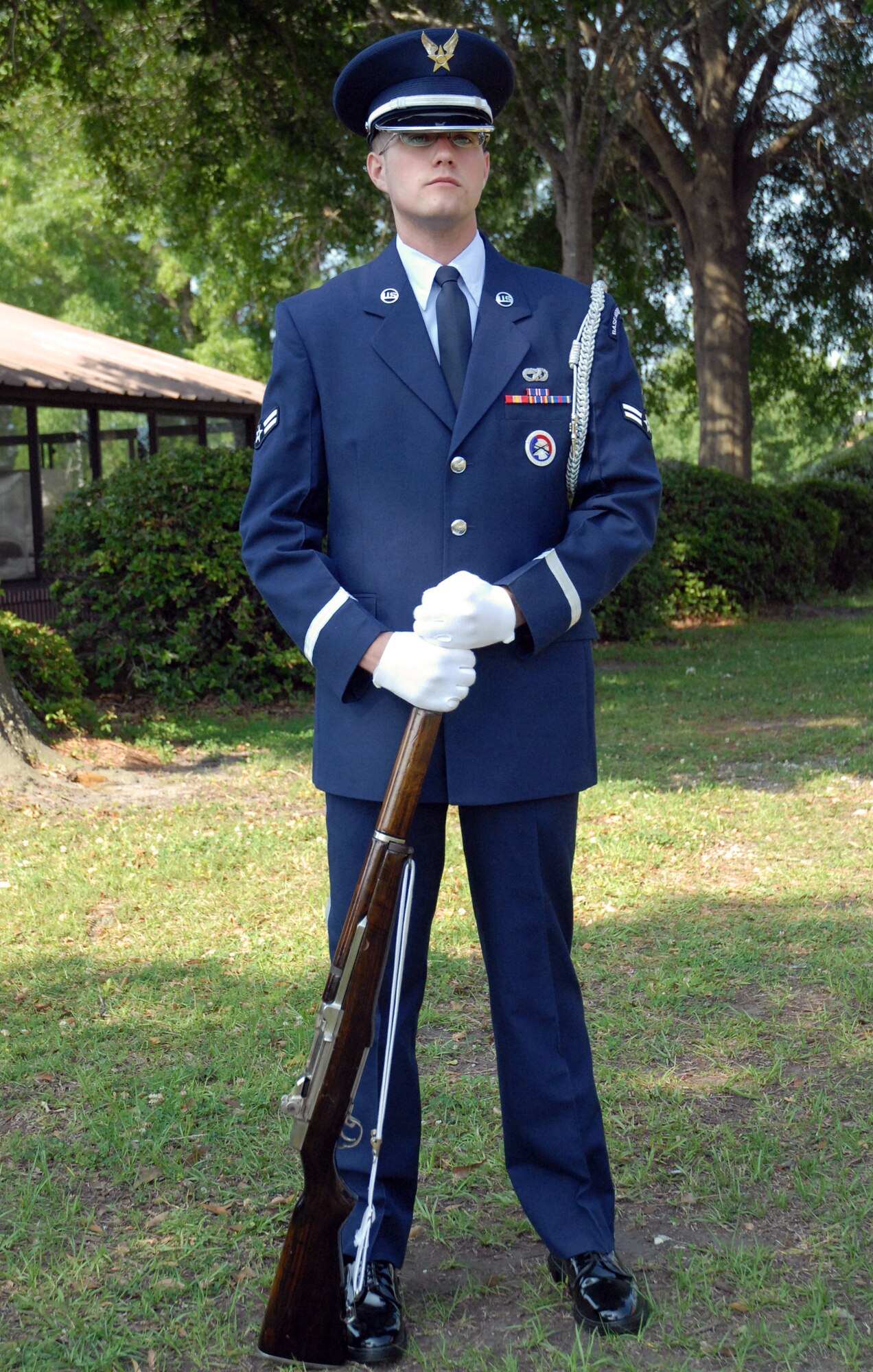 Honor Guard Spotlight: Airman 1st Class Ryan Reese. (U.S. Air Force photo/Senior Airman Sam Hymas)