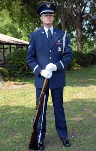 Honor Guard Spotlight: Airman 1st Class Ryan Reese. (U.S. Air Force photo/Senior Airman Sam Hymas)