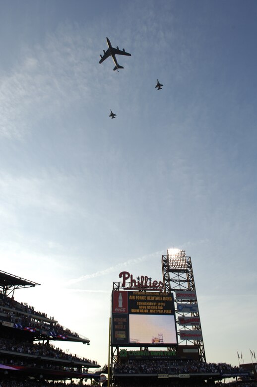 The Philadelphia Phillies salute the Air Force