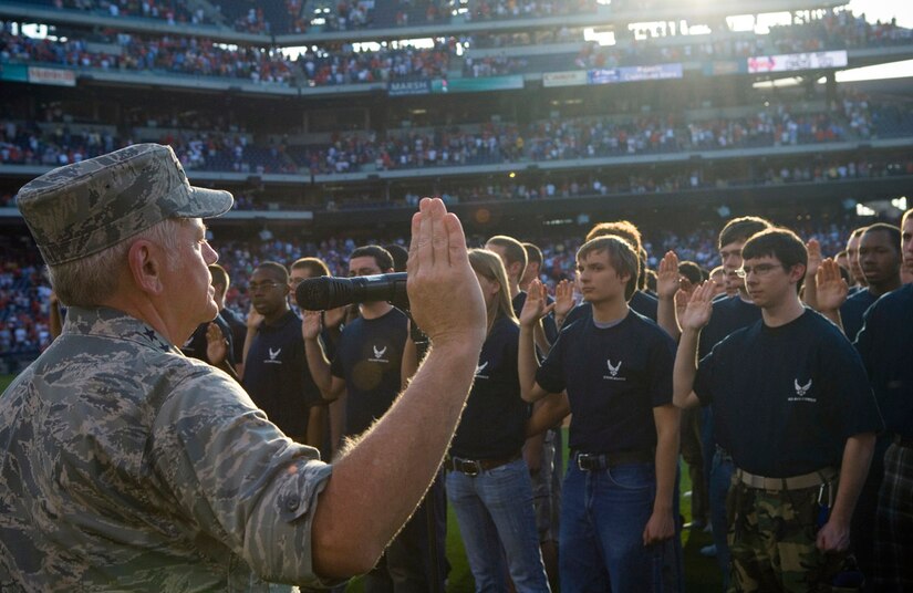 Joint Color Guard Presents Colors at MLB All-Star Game