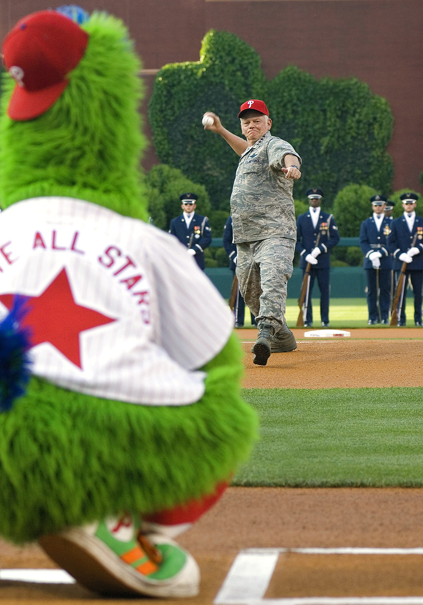 The Philadelphia Phillies salute the Air Force