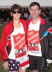 MINOT AIR FORCE BASE, N.D. -- Col. Parker Northrup, 5th Operations Group commander, and wife, Lt. Col. Carol Northrup, National Defense Fellow at Boston College, pose for a photo prior to participating in the 2008 Boston Marathon in Boston, Mass. (courtesy photo)