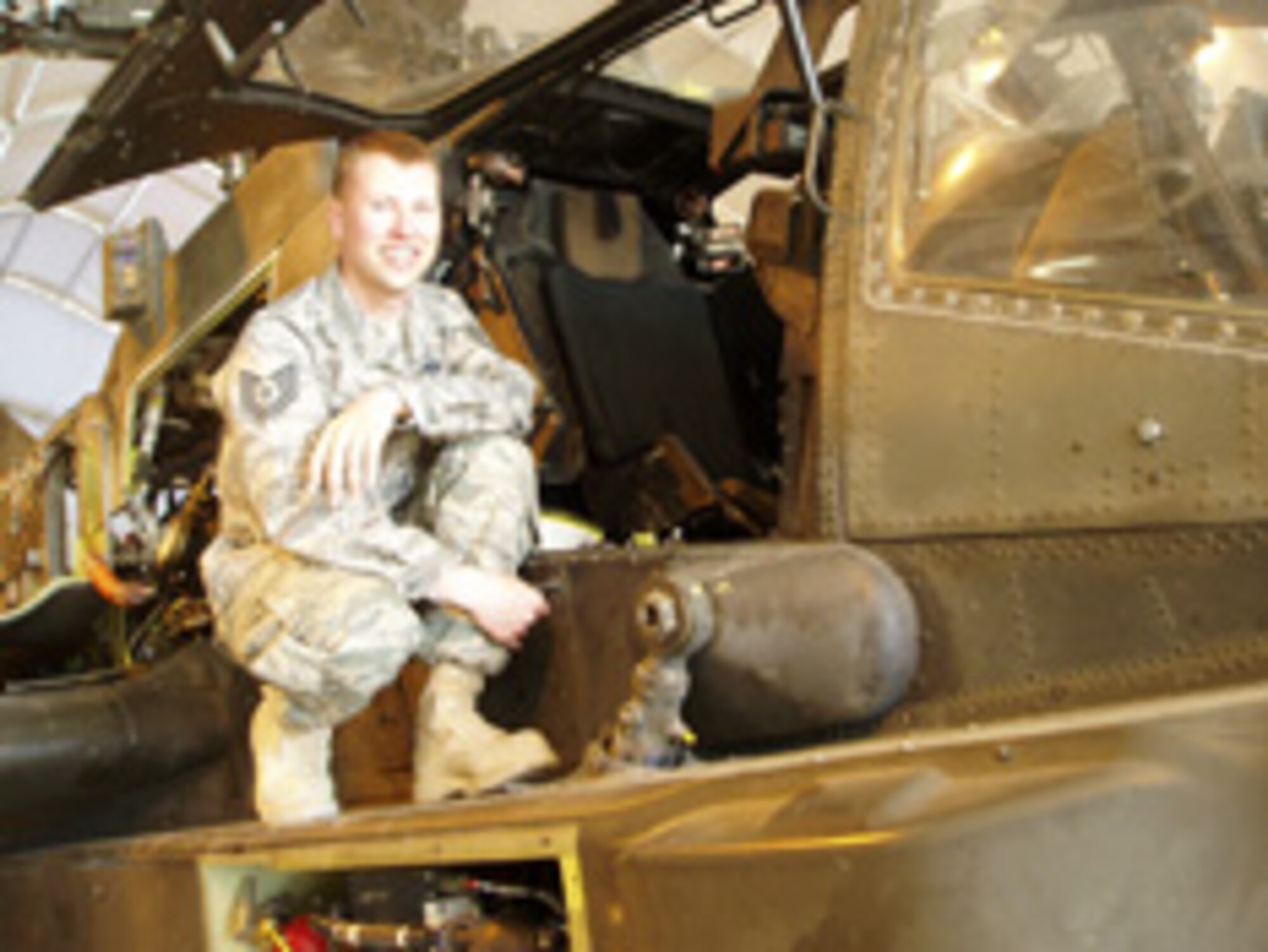 Tech. Sgt. Thomas Flammger, 455th Expeditionary Maintenance Squadron (48th EMS) aircraft metals technology craftsman, was nominated for the Liberty spotlight by his chain of command because he demonstrates the Air Force core value of "Service Before Self."