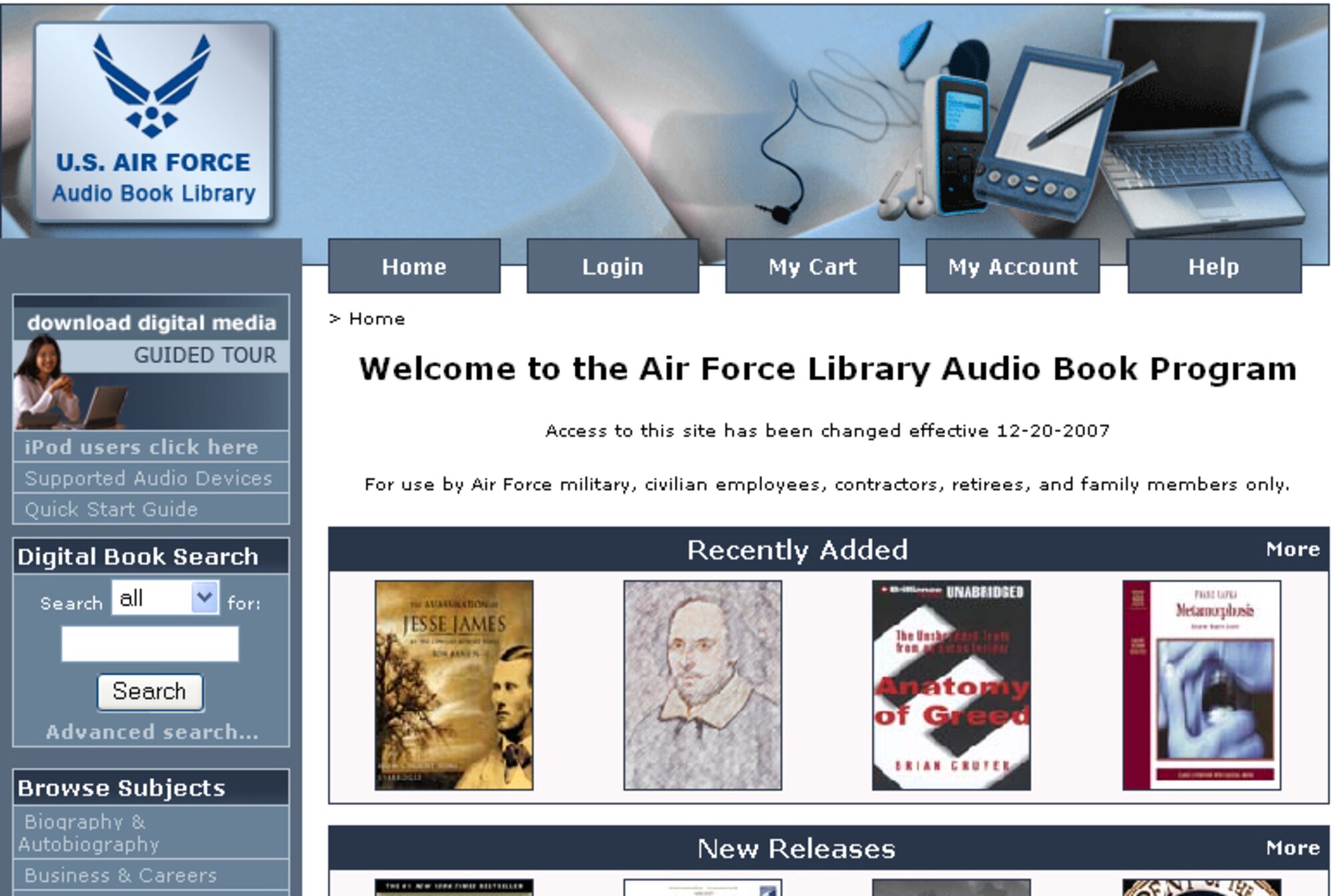 The Edwards library is now offering more than 400 audio books for base personnel. Currently, the library has more than 25 different types of resources available to assist in research and career development. (Courtesy graphic)