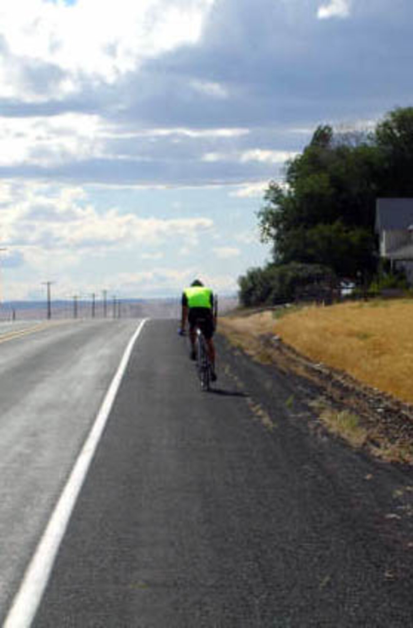 LAUGHLIN AIR FORCE BASE, Texas -- Capt. Luke Marker, pedaled from Del Rio to Lake Chalen, Wash., nearly 2000 miles on his 20-day trek across America. (courtesy photo)