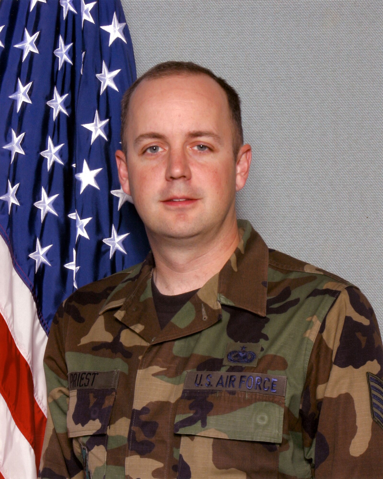 WARRIOR OF THE WEEK -- Tech. Sgt. David Priest, an assistant Non-Commissioned Officer in Charge of Logistics at Detachment 3/ADF-C is Team Buckley's Warrior of the Week for Oct. 31 to Nov. 6. Sergeant Priest calls the birthplace of the Oldsmobile home, Lansing, Mich. (Courtesy photo)