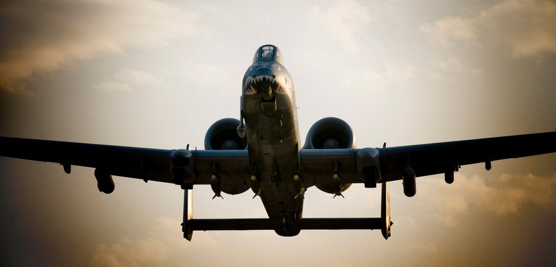 An A-10 Thunderbolt II takes off from Bagram Air Field in support of Operation Enduring Freedom.  (U.S. Air Force photo/Staff Sgt. Samuel Morse)