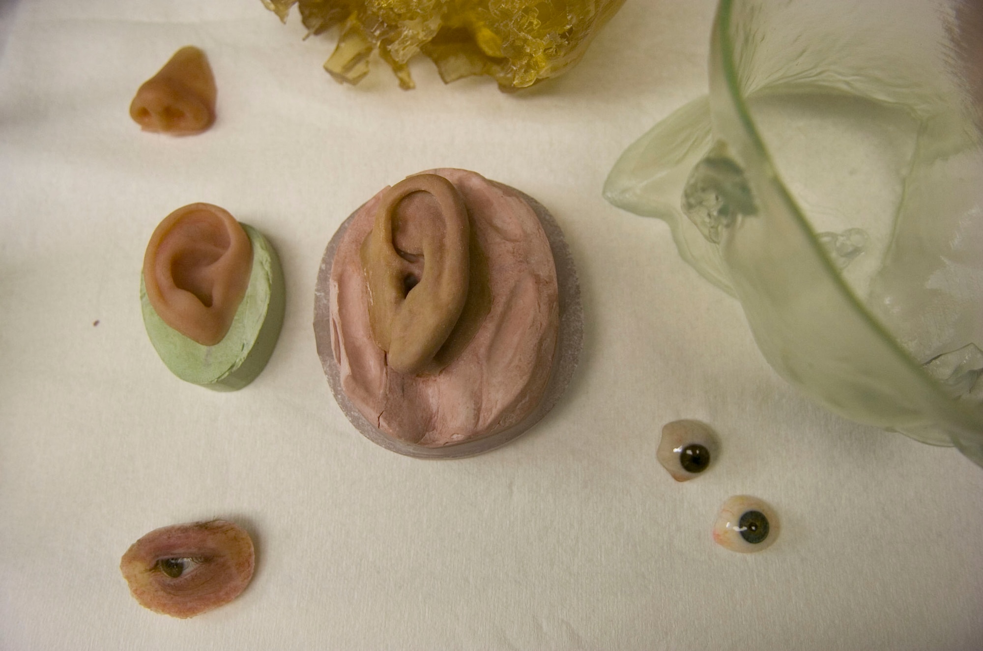 Maxillofacial prosthodontists from the 59th Medical Wing at Lackland Air Force Base, Texas, create ears, eyes and noses for those who have been injured during duty. (U.S. Air Force photo/Staff Sgt. Desiree N. Palacios)
