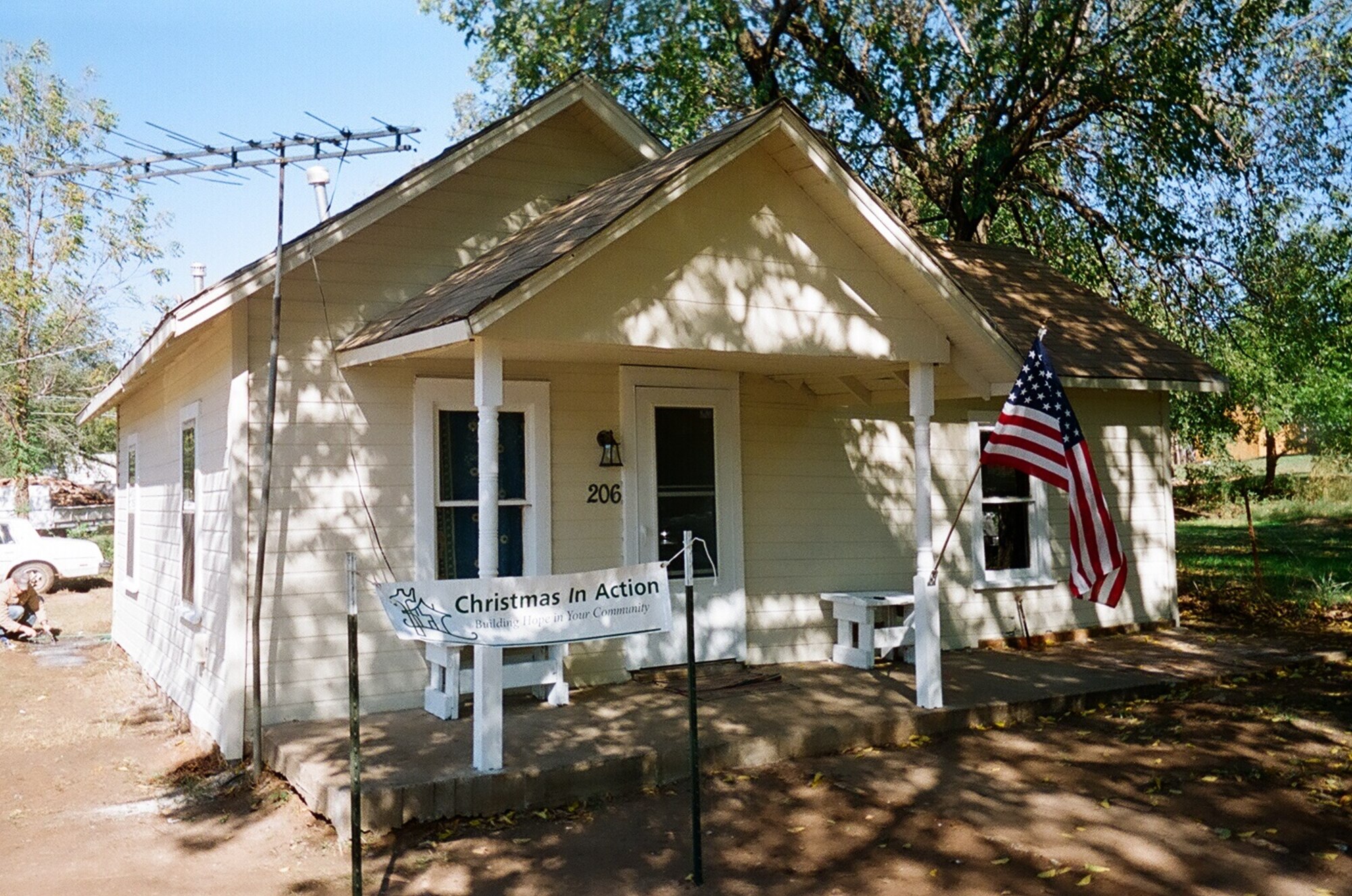 After a day of hard work, a team of volunteers from Vance Air Force Base and the local community gave a local veteran's home a make-over as part of the "Christmas in Action" organization. (Courtesy photo)