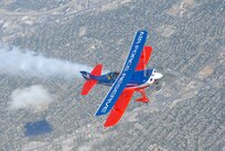 11/2/2008 - The Air Force Reserve bi-plane performs stunts over AirFest 2008 at Lackland Air Force Base, Texas. (USAF photo by Alan Boedeker)