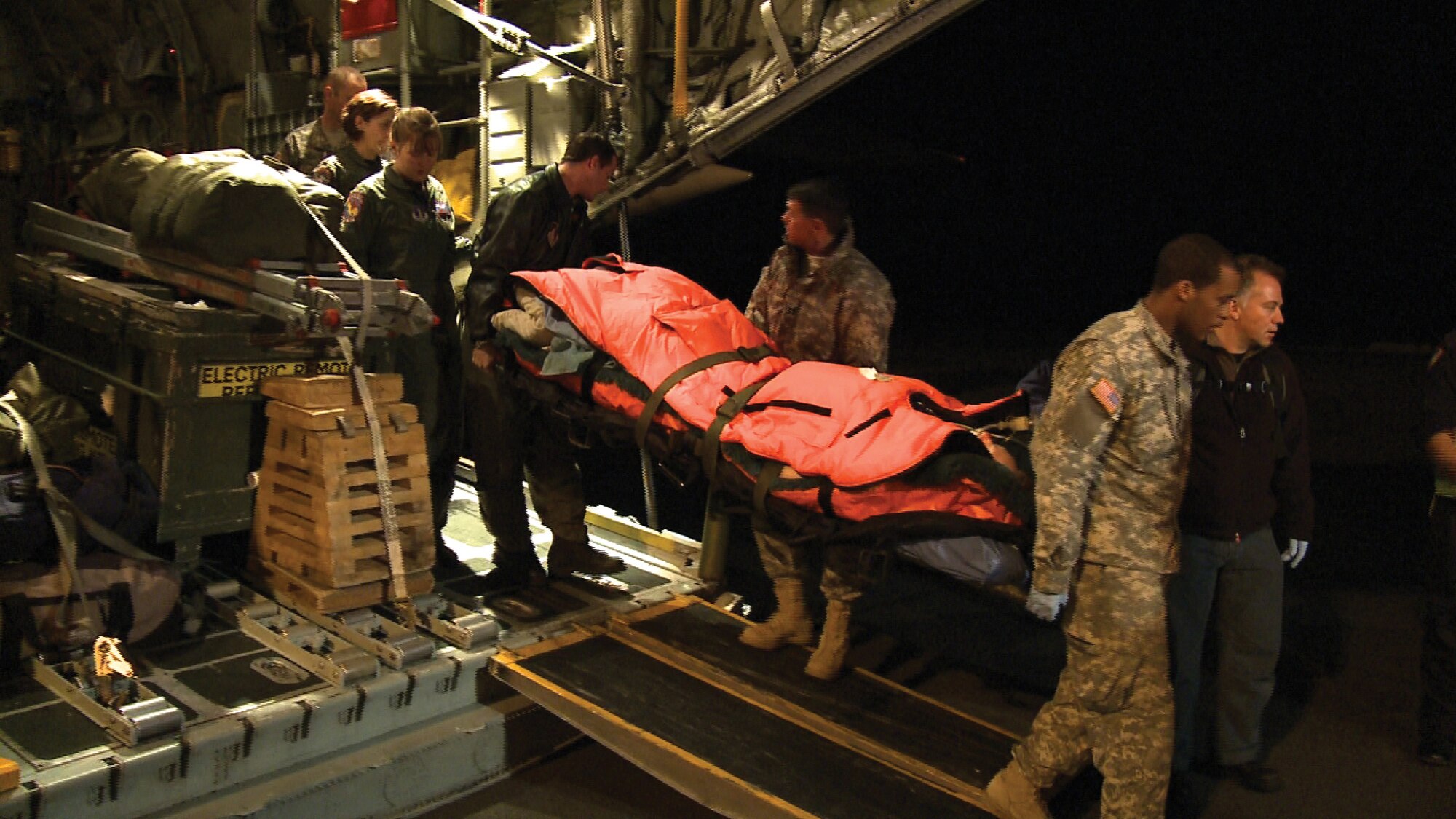 HOBART, Australia-- A U.S. and Australian medical team successfully land at Hobart, Tasmania delivering injured patient Mr. Dwayne Rooke from Davis Station, Antarctica, Nov. 5. Mr. Rooke was on a field trip to Trajer Ridge on Oct.20 when he came off his quad bike and suffered multiple fractures. As part of Operation Deep Freeze, Joint Task Force Support Forces Antarctica led the mission to Davis Station, about 4,800 kilometres south-west of Hobart. (Courtesy photo)

