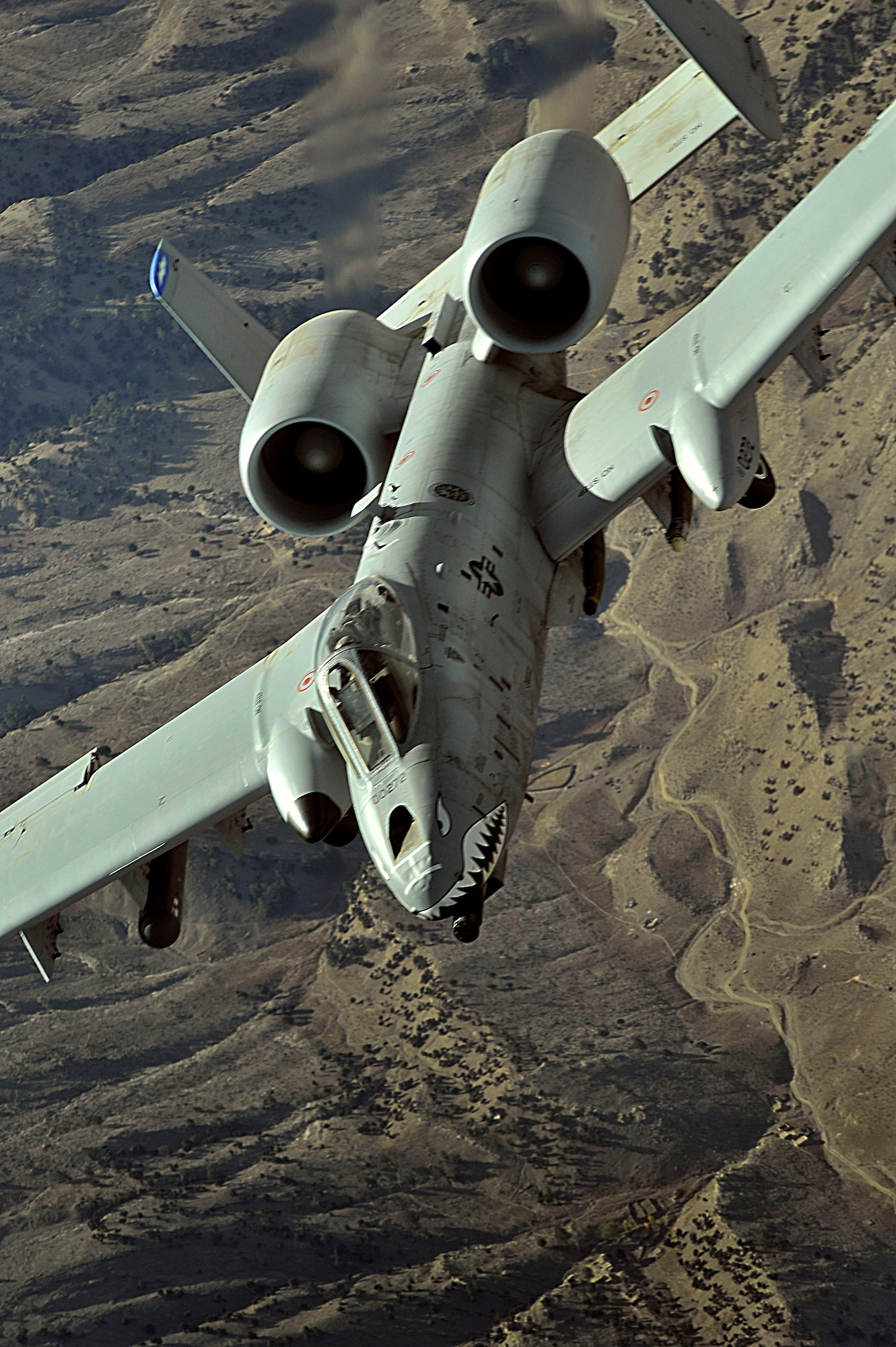An A-10 Thunderbolt II flies a close-air-support mission over Afghanistan on Nov. 7. The A-10 has excellent maneuverability at low air speeds and altitude, and are highly accurate weapons-delivery platforms. (U.S. Air Force photo/Staff Sgt. Aaron Allmon)  

