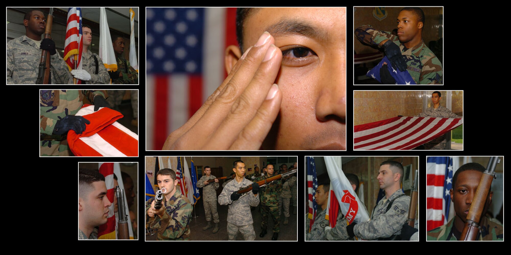 The Yokota Air Base Honor Guard performs for many events around Yokota each week including promotion and retirement ceremonies. Members of the Honor Guard are set to higher standard and are expected to have a sharp appearance everyday.(U.S. Air Force photo by Airman Devin Doskey)                                                                                                                                                   