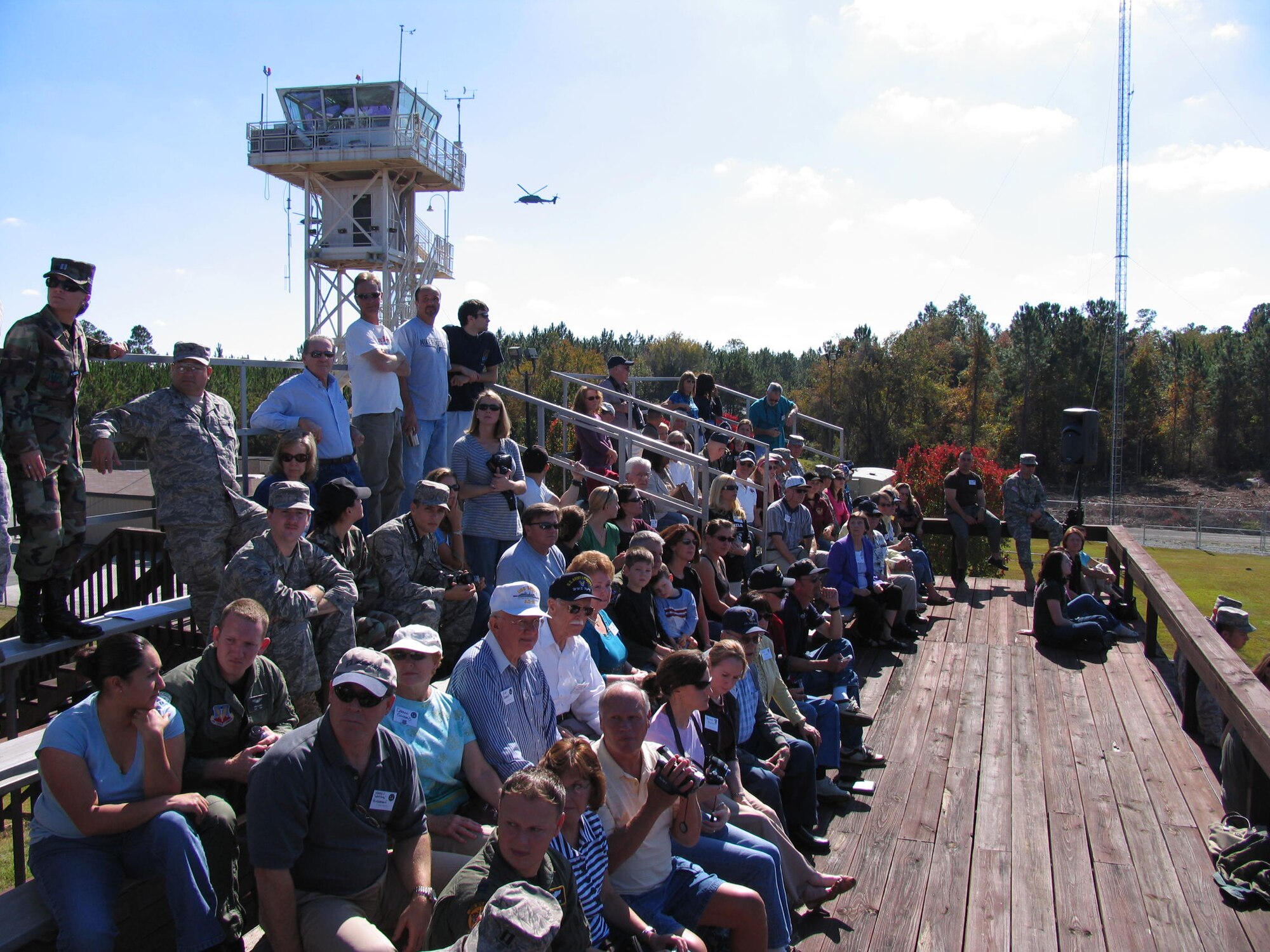 MOODY AIR FORCE BASE, Ga.—Past and present members of the 23rd Wing Flying Tigers watch a combat search and rescue demonstration here Nov. 7.  The exercise demonstrated the capabilities of the current Flying Tigers. (U.S. Air Force photo by Staff Sgt. Robin Stanchak)