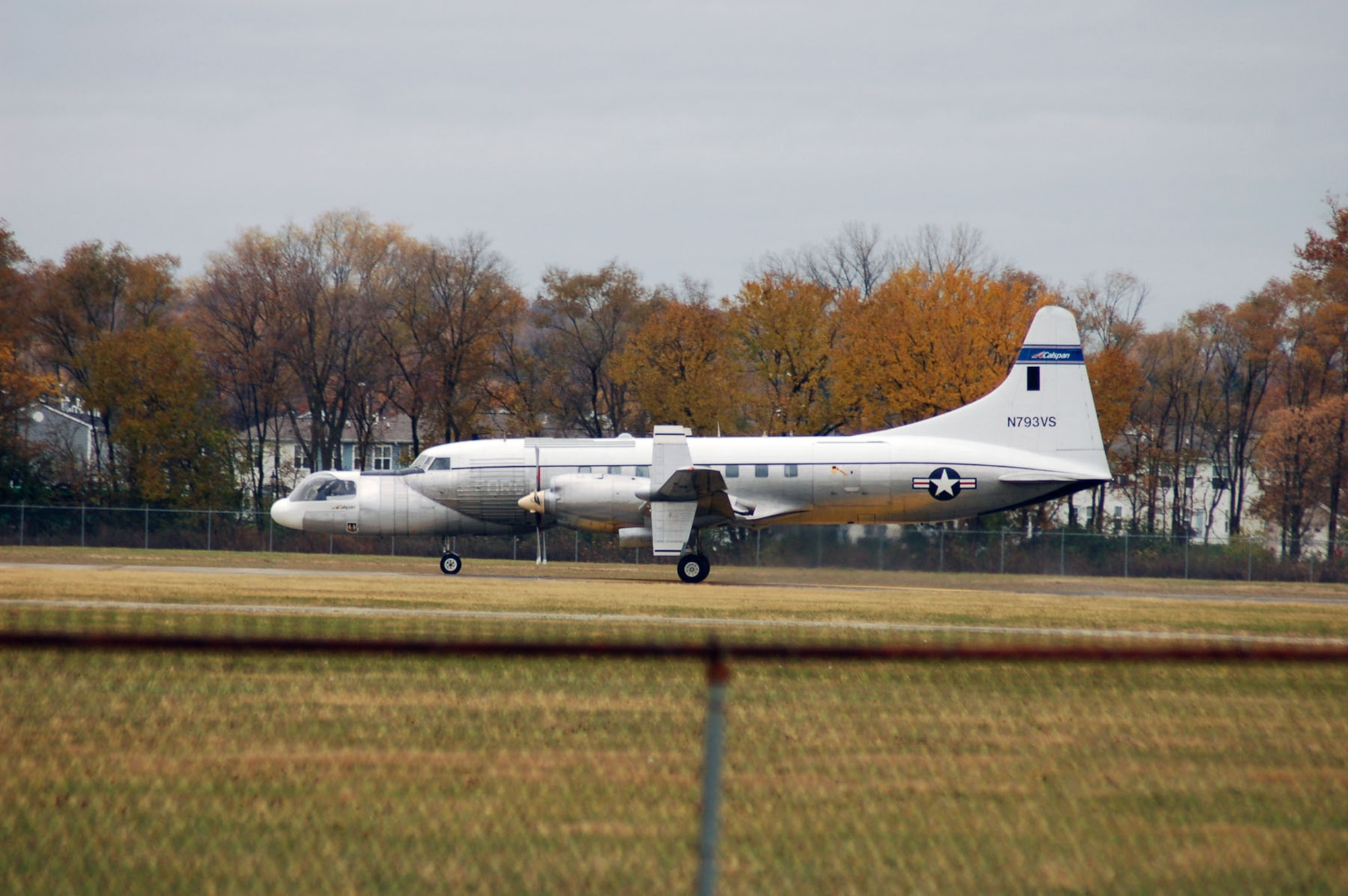 DAYTON, Ohio -- Bill Weldon of Enon, Ohio, took this photo of the Convair NC-131H as it landed at the National Museum of the United States Air Force on Nov. 7, 2008. (Photo courtesy of Bill Weldon)