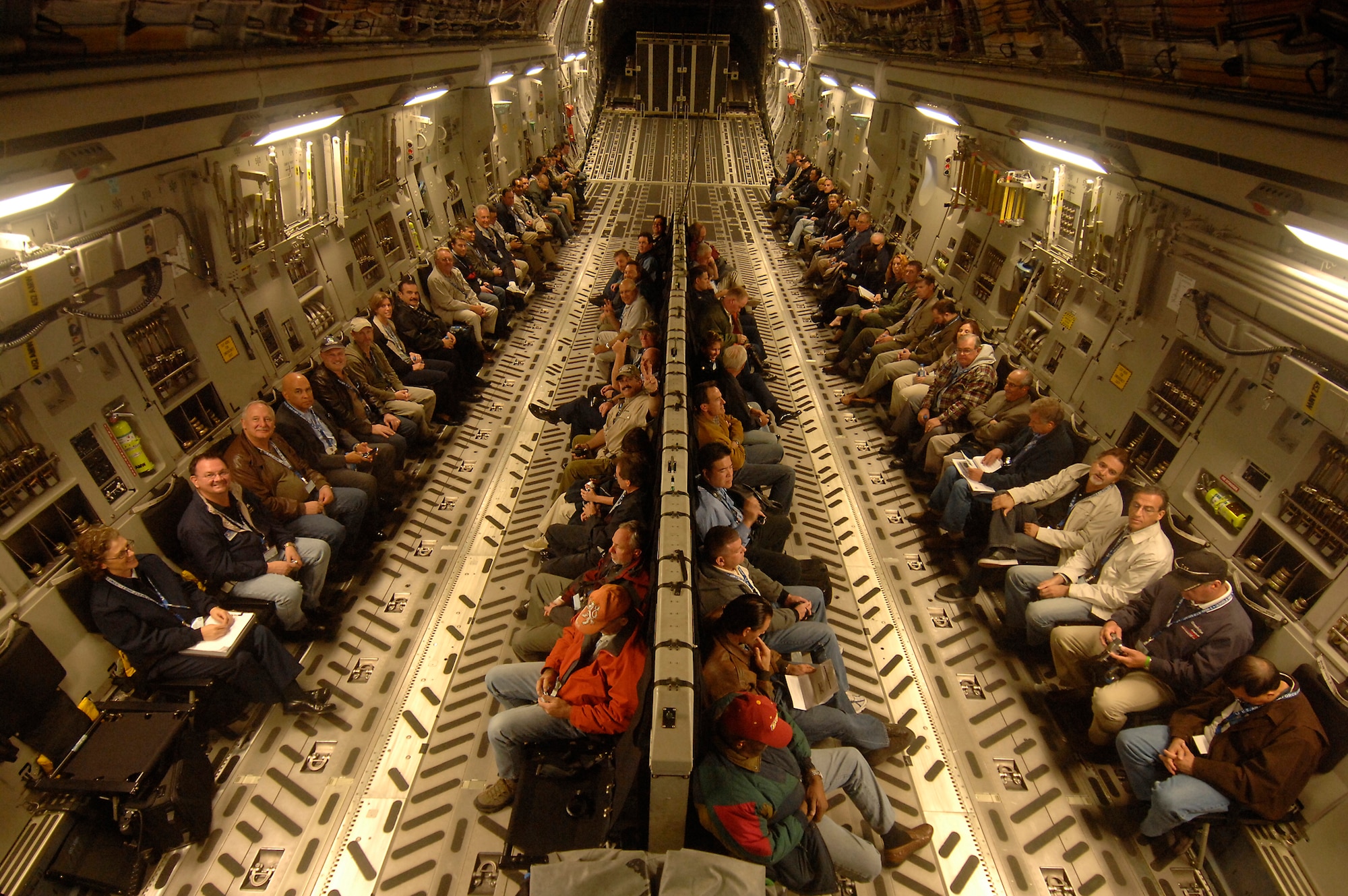 Area civic leaders had the opportunity to take a ride on a C-17 during a refueling mission from March ARB, Nov. 10. Held as part of Air Force Week in Southern California, the flight provided a chance for community members to learn more about the Air Force’s people and mission.  (Photo by Joe Juarez)
