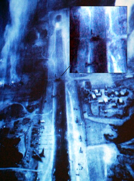 This photo shows the C-123 Provider (inset) flown by retired Col. Joe Jackson, a Medal of Honor winner from the Vietnam War, on the day he earned the medal on May 12, 1968 in Vietnam. Colonel Jackson is the only living air mobility Medal of Honor recipient. On that day, Mother's Day, Colonel Jackson successfully evacuated a three-man combat control team from a forward operating base in Vietnam that was under heavy enemy fire.  Colonel Jackson showed this photo in a presentation entitled "Medal of Honor Flight" at the 2008 Airlift/Tanker Association convention in Anaheim, Calif.  (U.S. Air Force Photo Illustration/Tech. Sgt. Scott T. Sturkol)