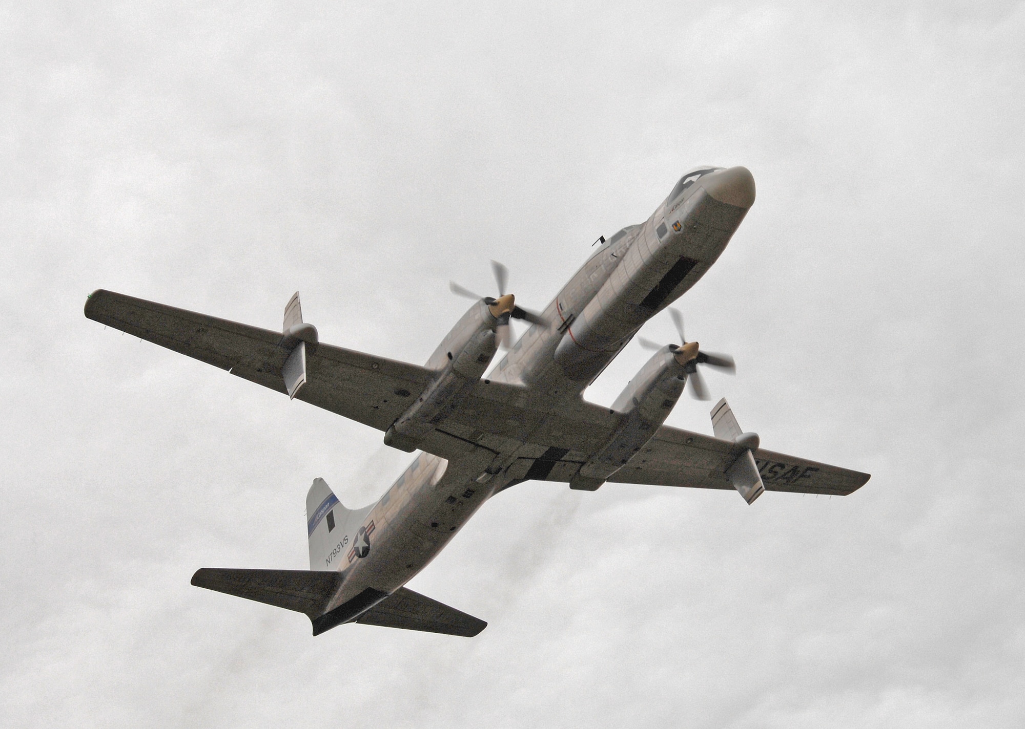 The U.S. Air Force C-131 known as the Total-In-Flight Simulator, made its final flight to the National Museum of the United States Air Force at Wright-Patterson Air Force Base, Ohio Nov. 7.  The unusual aircraft flew 2500 research flights and contributed to the advancement of many of the flight technologies integral to today’s fleet.  Prior to its retirement, the TIFS, a  1955 Convair, was the oldest operating aircraft in the Air Force inventory. (U.S. Air Force photo/Ben Strasser)