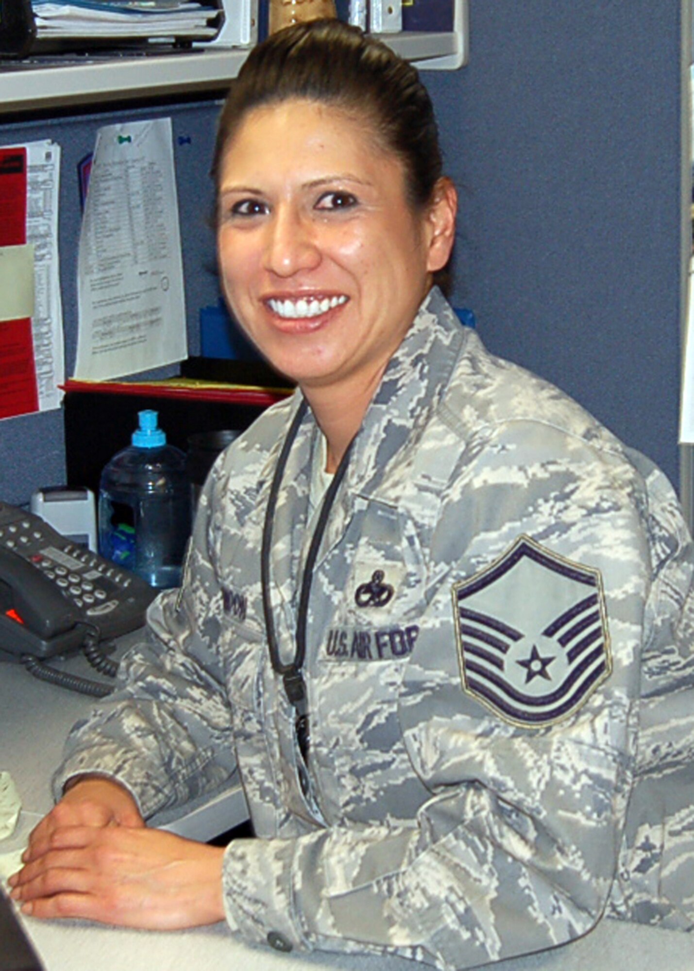 TEAM BUCKLEY WARRIOR OF THE WEEK -- Master Sgt. Lisa Rendon from the 566th Intelligence Squadron is Team Buckley's Warrior of the Week for Nov. 14 - 20. Sergeant Rendon enjoys traveling, reading, working out, playing softball and skiing. She calls Imlay City, Mich., home. (Courtesy photo)