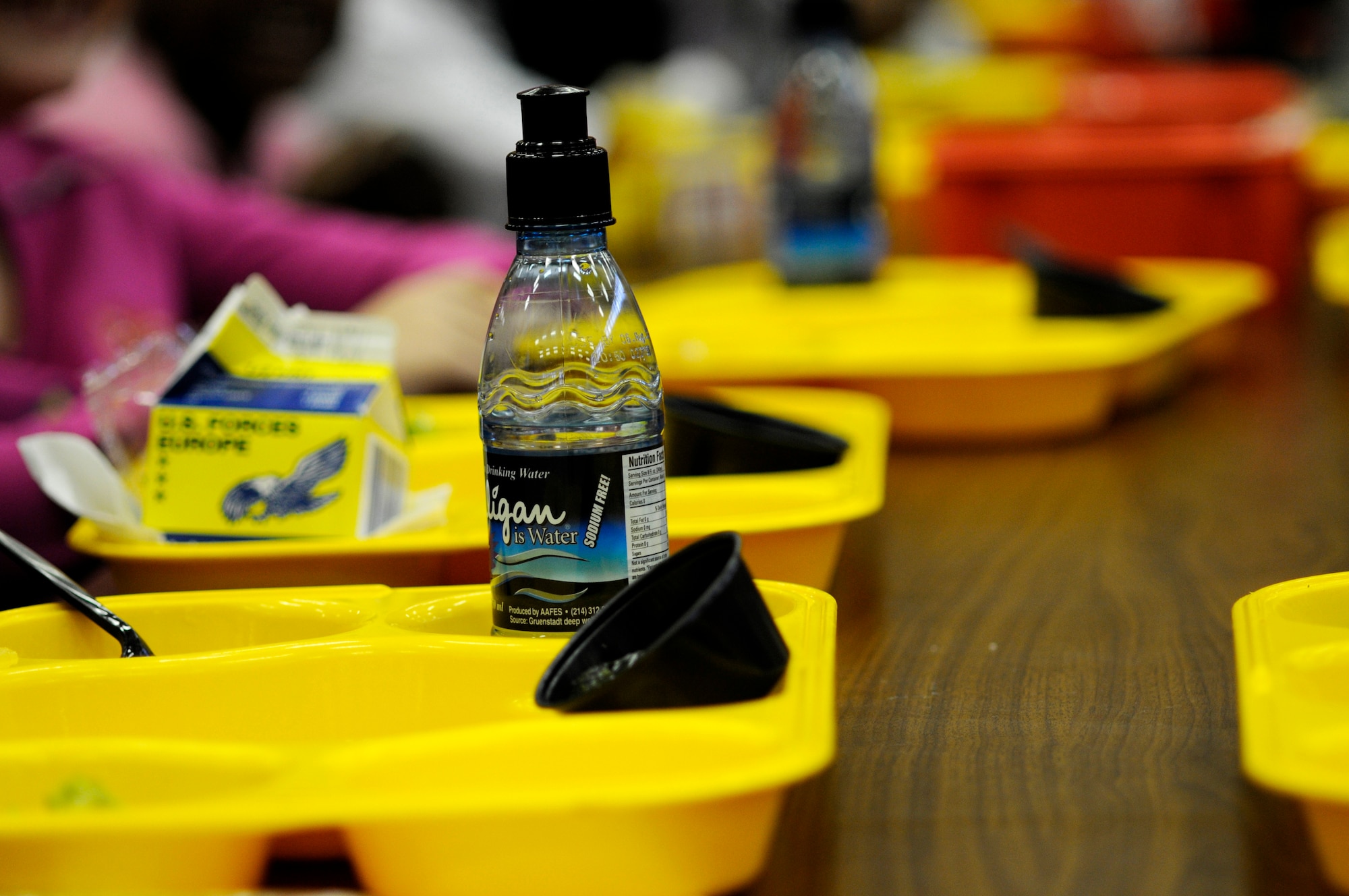 Since 1980, Army and Air Force Exchange Service has been providing school lunch to students K through 12th grades on Army and Air Force installations overseas ? including Ramstein Elementary School. Today -- that translates to 92 schools across nine countries, 24,000 pattern meals each day, for a total of more than 4.4 million meals each school year. (U.S. Air Force photo by Staff Sgt. Sarayuth Pinthong)  