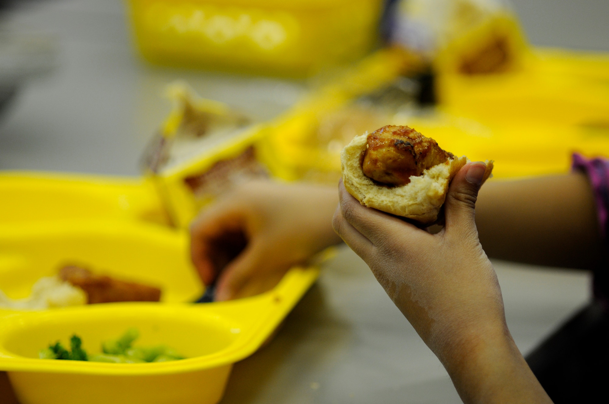 Since 1980, Army and Air Force Exchange Service has been providing school lunch to students K through 12th grades on Army and Air Force installations overseas ? including Ramstein Elementary School. Today -- that translates to 92 schools across nine countries, 24,000 pattern meals each day, for a total of more than 4.4 million meals each school year. (U.S. Air Force photo by Staff Sgt. Sarayuth Pinthong)  