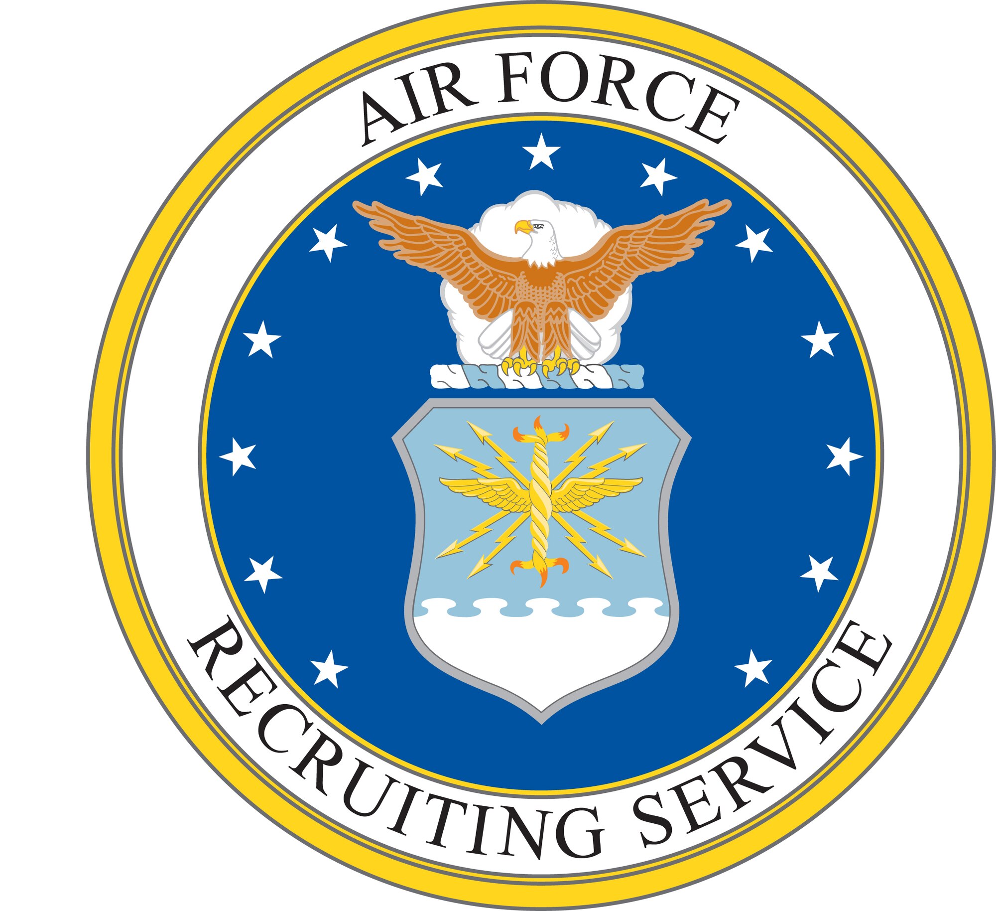 Air Force Recruiting Service shield. (U.S. Air Force graphic)