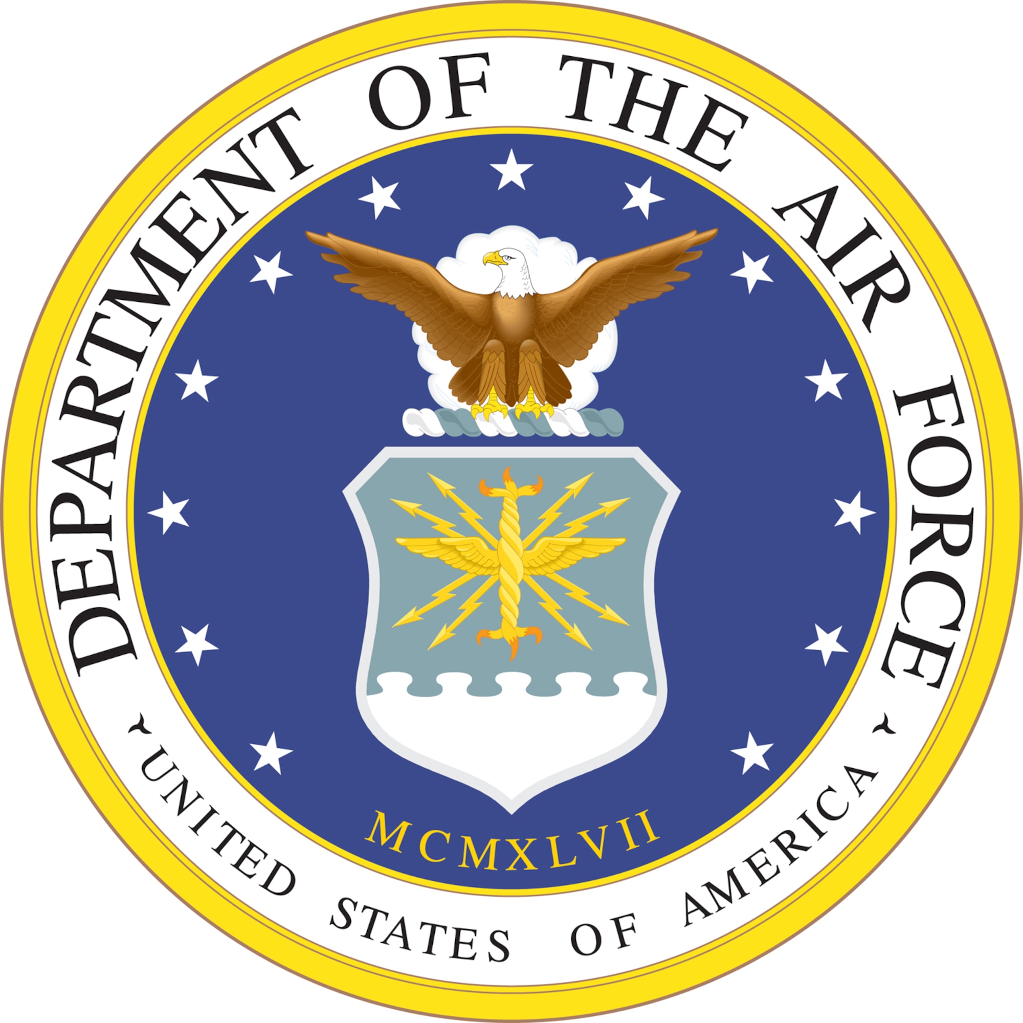 The Department of the Air Force Seal is for official use only. Even when the seal is used for official purposes, it can only be used on: printing issued at departmental-level for general Air Force use; in official Air Force films, videotapes, or television programs; on ceremony programs, certificates, diplomas, invitations, and greetings of an official nature; on memorials or monuments erected or approved by the Department of the Air Force; with any official Air Force exhibit; and on wall plaques at Air Force facilities with the approval of the appropriate commander or agency chief. Uses not specified above are not authorized.