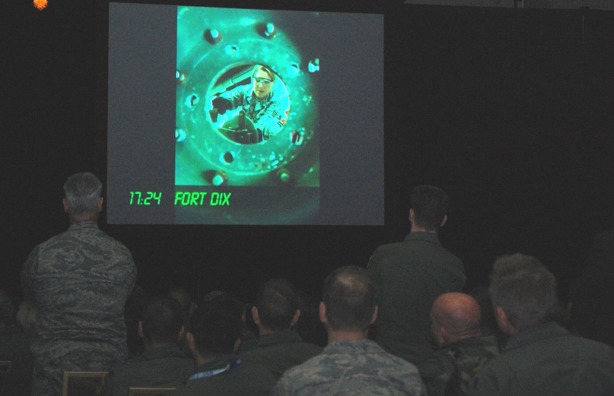From Air Mobility Command's "2400 ZULU" video, the U.S. Air Force Expeditionary Center at Fort Dix, N.J., is highlighted at the closing of Gen. Arthur Lichte's presention on AMC Nov. 8 as part of the 2008 Airlift/Tanker Association convention in Anaheim, Calif.  (U.S. Air Force Photo/Tech. Sgt. Scott T. Sturkol)