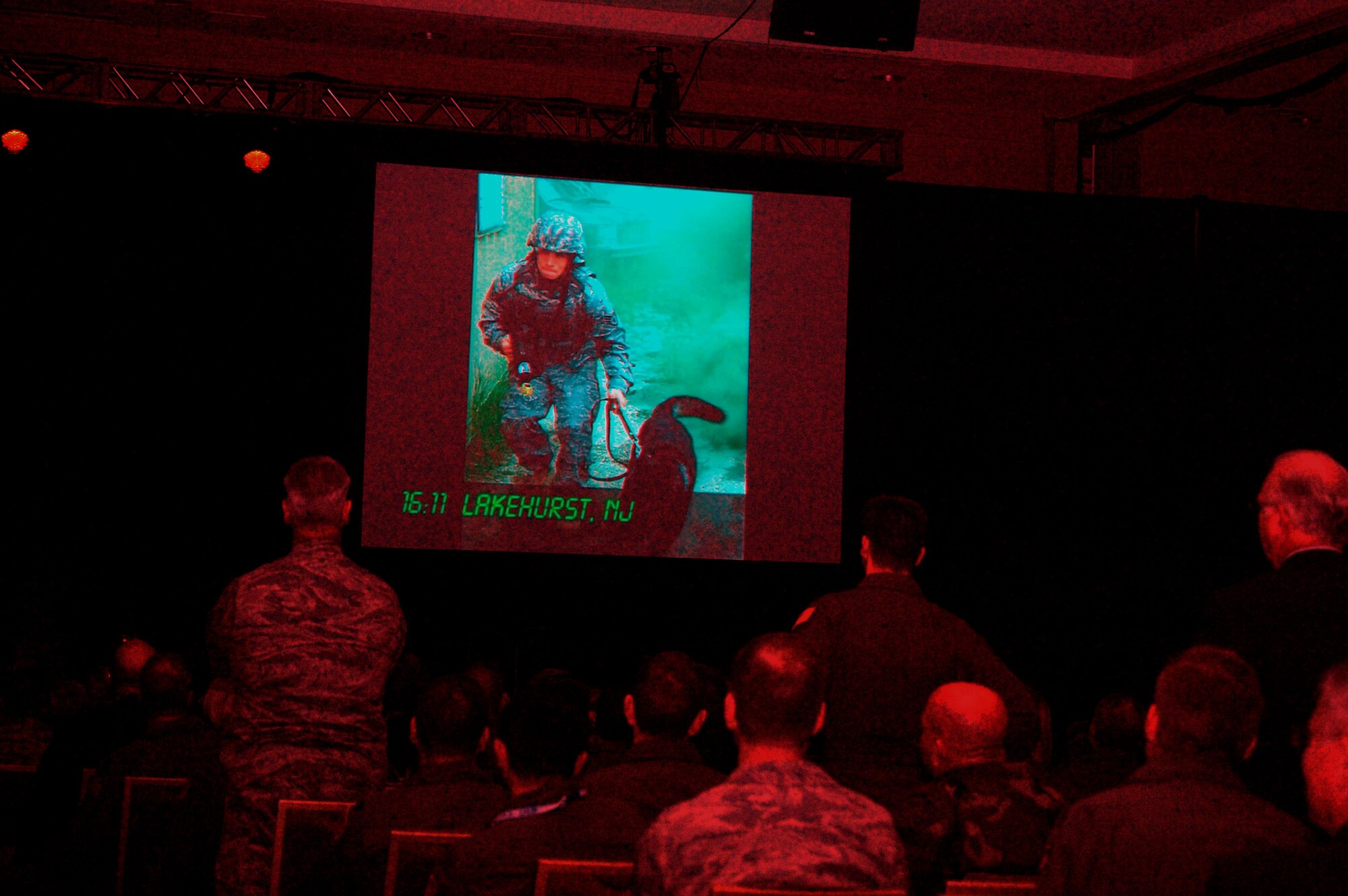 From Air Mobility Command's "2400 ZULU" video, the U.S. Air Force Expeditionary Center at Fort Dix, N.J., is highlighted at the closing of Gen. Arthur Lichte's presention on AMC Nov. 8 as part of the 2008 Airlift/Tanker Association convention in Anaheim, Calif.  (U.S. Air Force Photo/Tech. Sgt. Scott T. Sturkol)