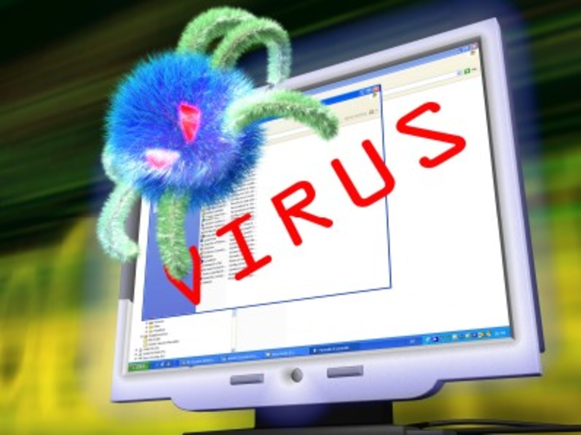 MINOT AIR FORCE BASE -- Though the Air Force takes several measures to insure the security of base networks, it is equally important to protect one’s information at home. If a home computer is infected with a virus, the risk of compromising a base network increases. (Courtesy graphic)