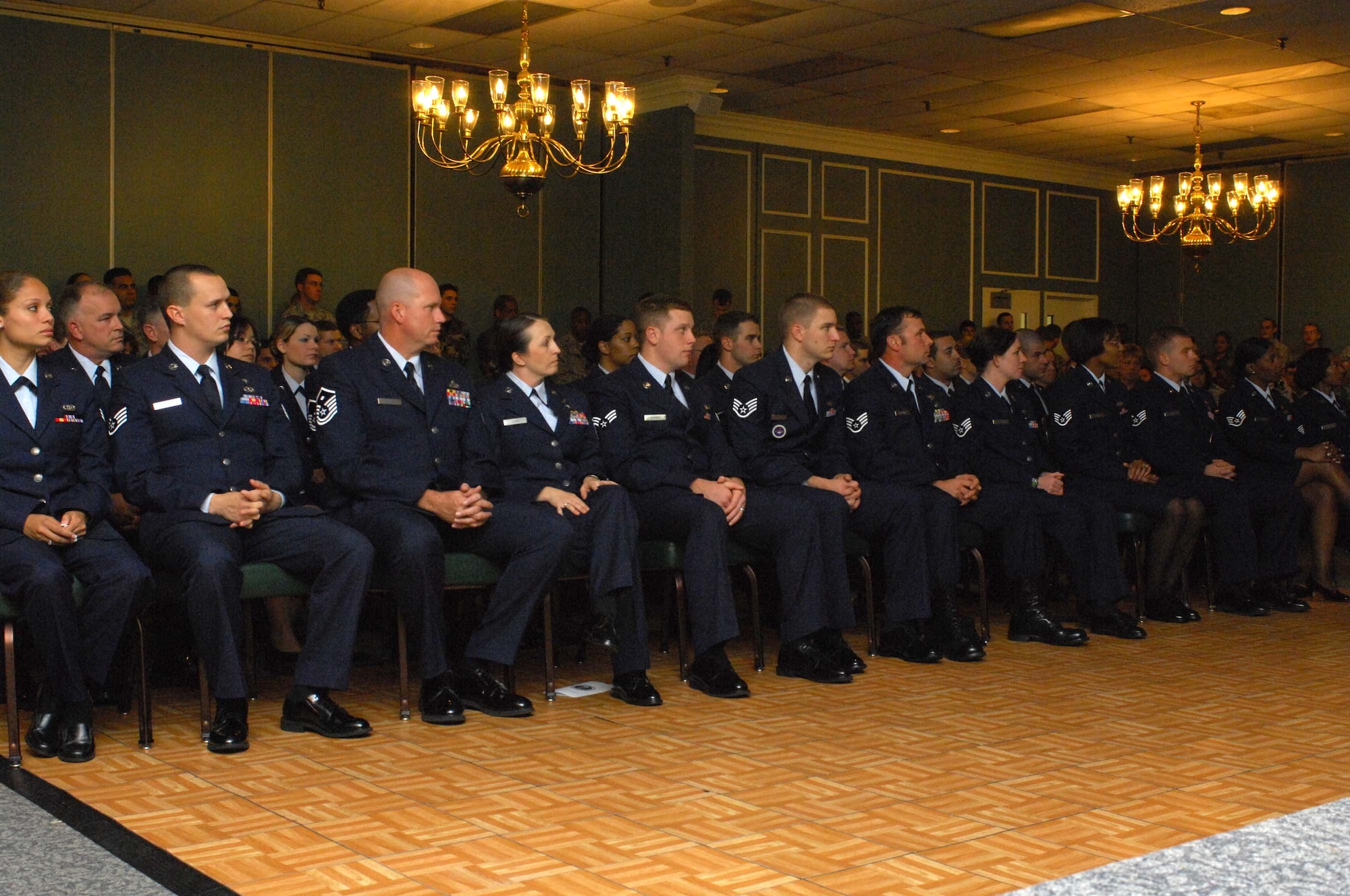 SHAW AIR FORCE BASE, S.C. -- More than 250 Airmen receive diplomas from the Community College of the Air Force during a graduation ceremony at the Carolina Skies Club Oct. 29. (U.S. Air Force photo/Senior Airman William Coleman) 