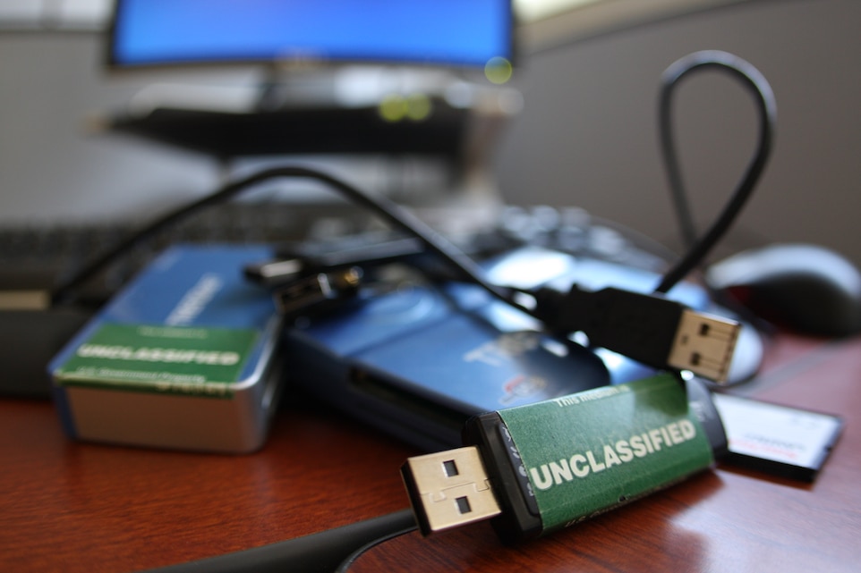 Removable Secondary Storage Media Devices, such as those shown here, are now prohibited on all classified and unclassified Marine Corps networks by direction of the Marine Corps Network Operations and Security Center, Marine Corps Enterprise Network Operational Directive 293-08.