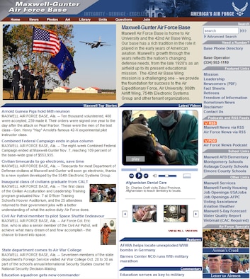 The new Maxwell Web site brings the installation's Web presence in compliance with the Air Force Public Web program. (Air Force graphic)