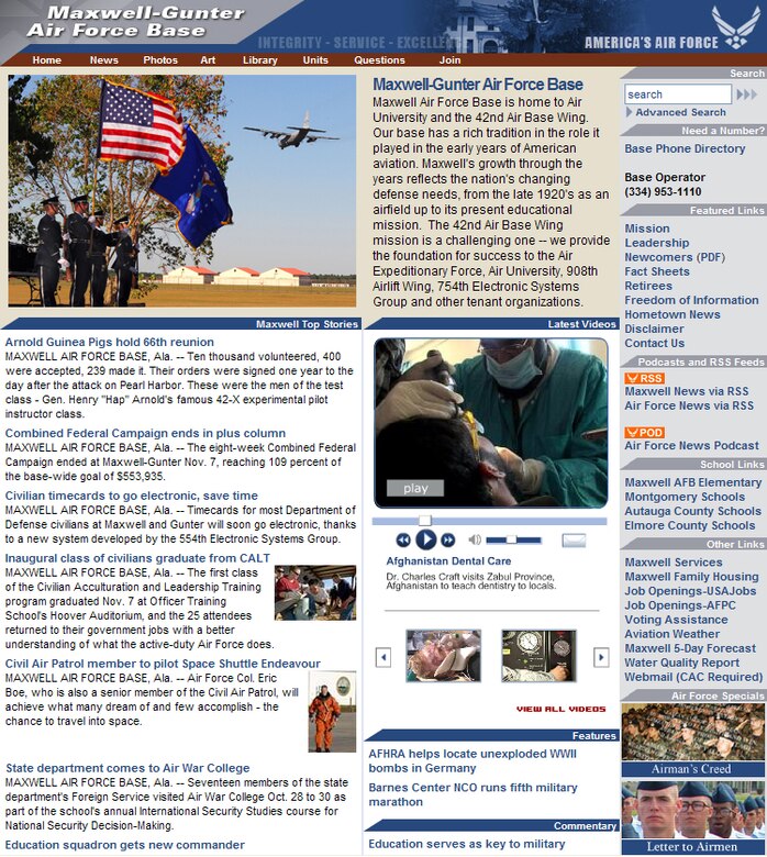 Maxwell launches revamped public  site > Maxwell Air Force Base