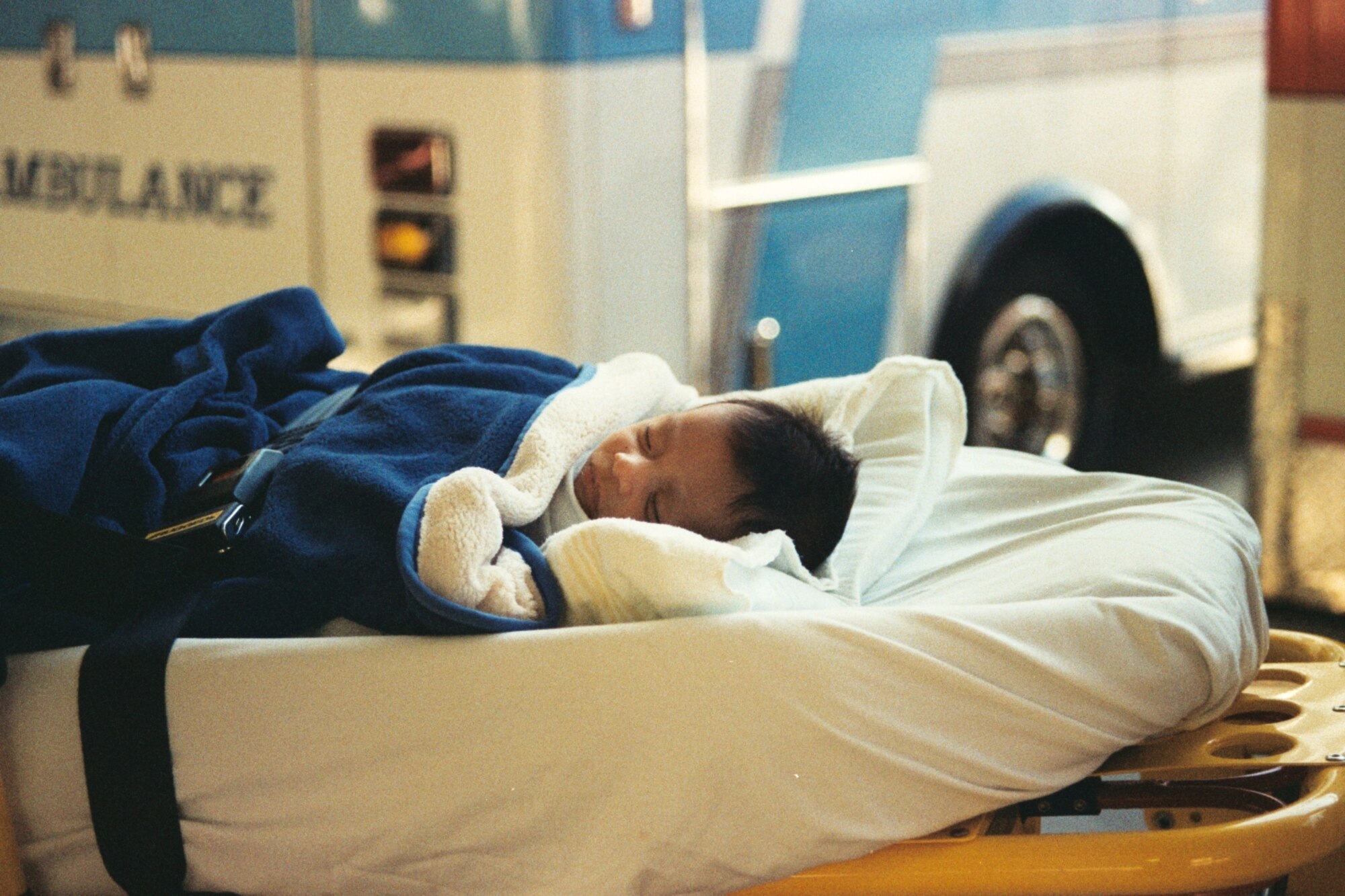 March Airmen transport a premature baby from the old Neo-Natal Intensive Care Unit to the new facility. (Photo courtesy of Master Sgt. Raul Martir)