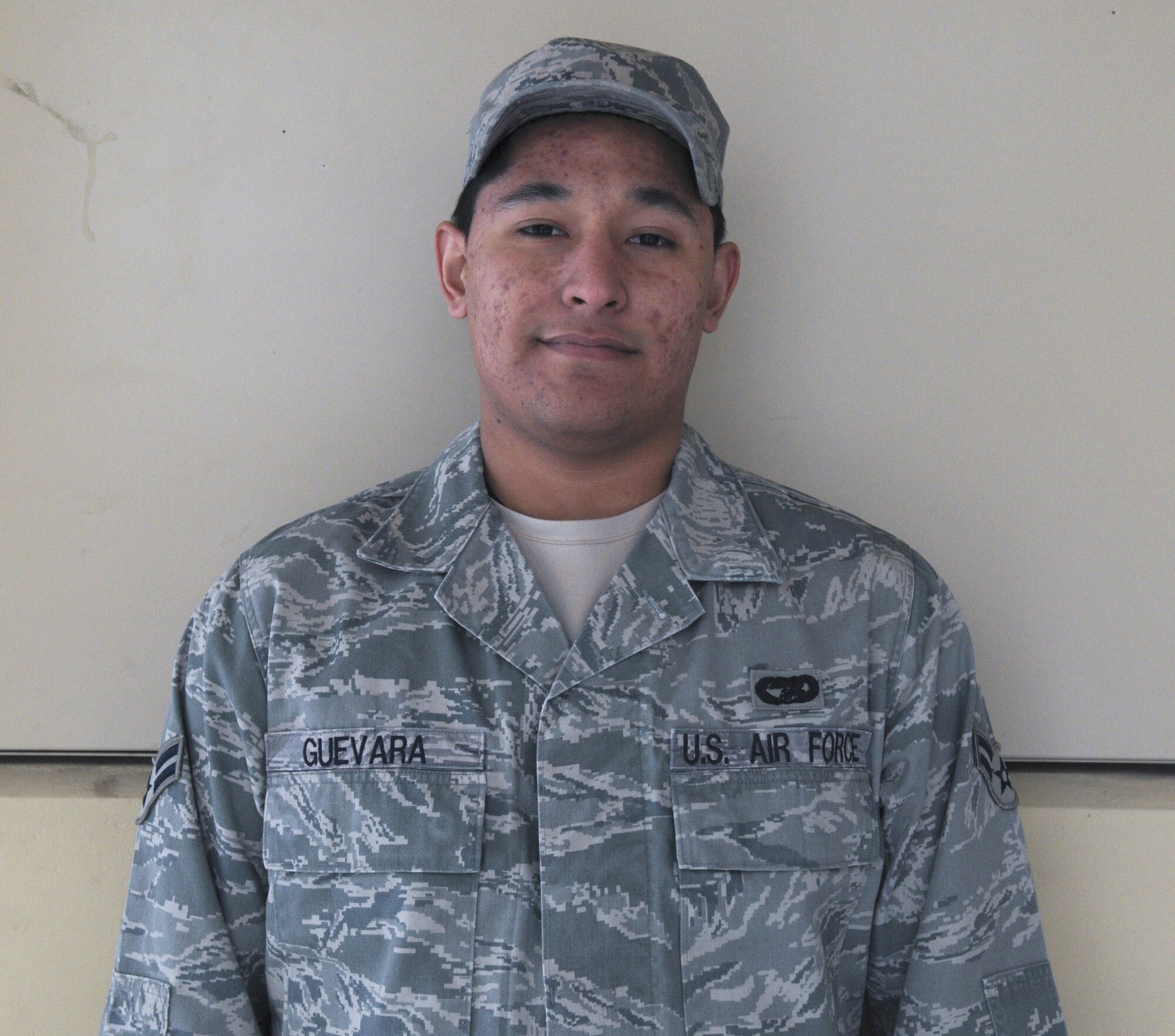 Airman 1st Class Jake Guevara from San Antonio, Texas, enjoys eating a large Thanksgiving meal with family, then watches the football game. Airman Guevara is a Dallas Cowboy fan. He is with the 354th Logistics Readiness Squadron travel management office. (U.S. Air Force photo/ Airman Laura Max)