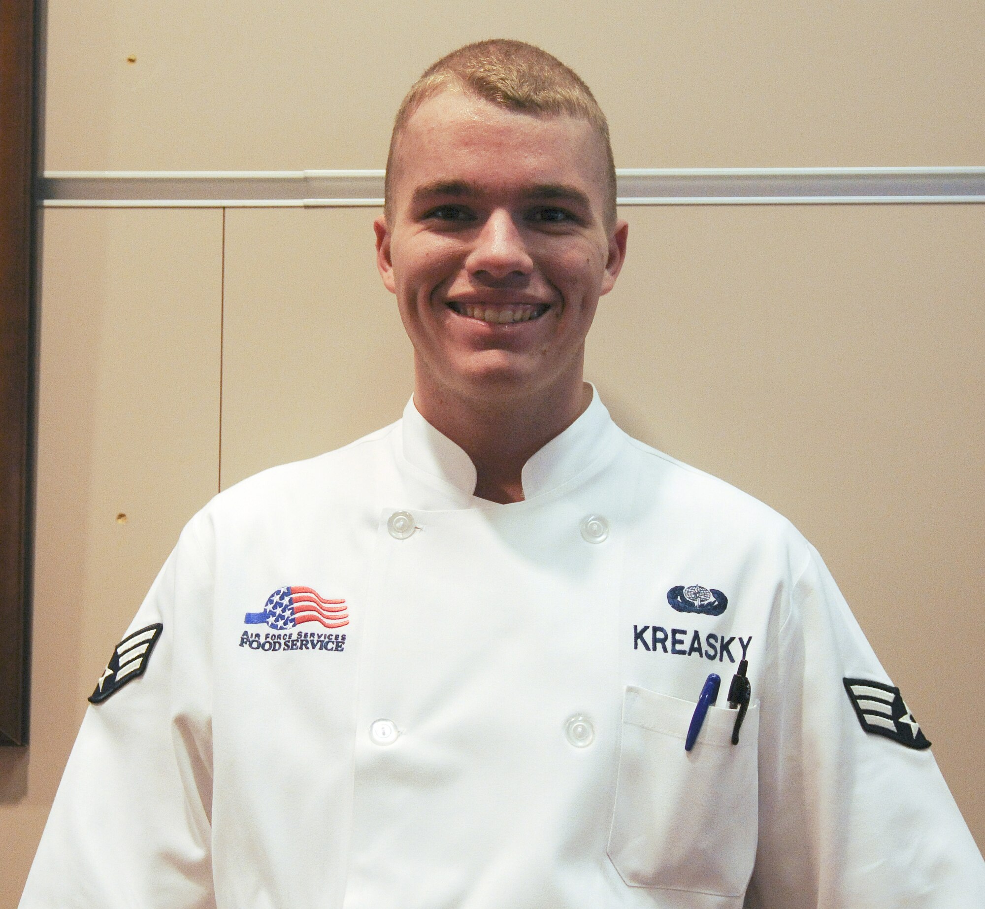 Senior Airman Joe Kreasky, 354th Force Support Squadron, enjoys eating a variety of foods with his family from Eminence, MO. Airman Kreasky's favorite dish is honey ham.  (U.S. Air Force photo/ Airman Laura Max)