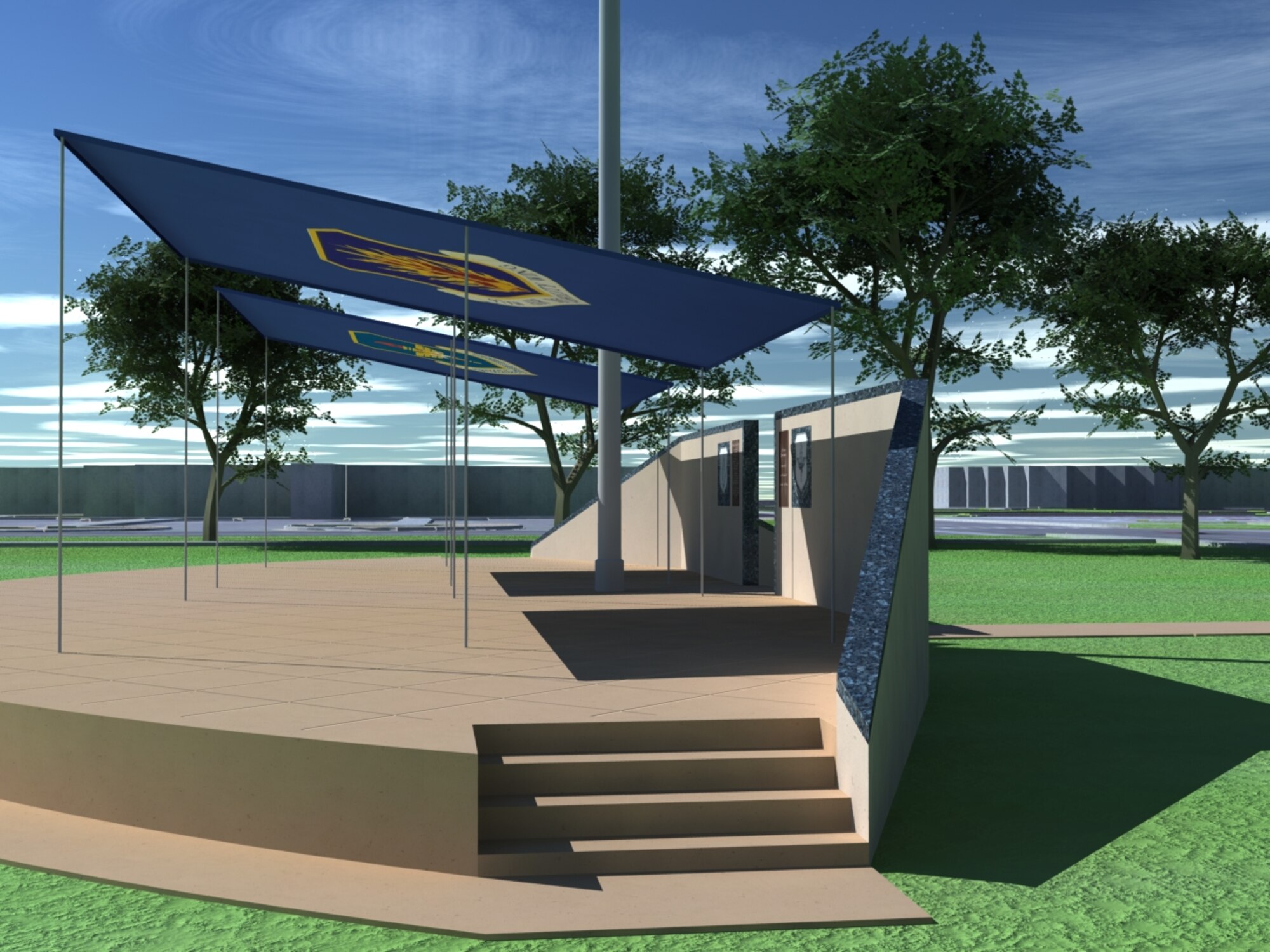A close-up view of the future parade ground stage (submitted by Mr. Cort Campbell/ 97 CES)