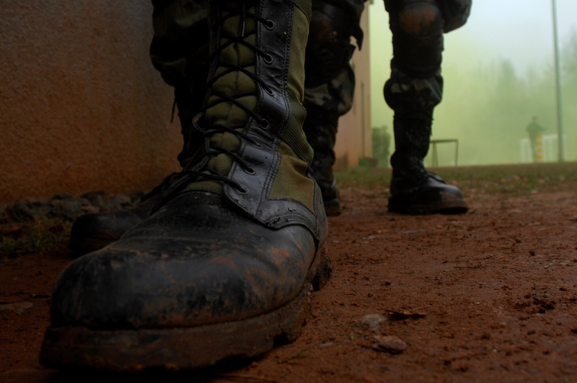 Security Forces Squadron members participate in urban operations as a part of a two-week long Creek Defender course, Nov. 18, 2008, Baumholder, Germany. (U.S. Air Force photo by Airman 1st Class Kenny Holston) 