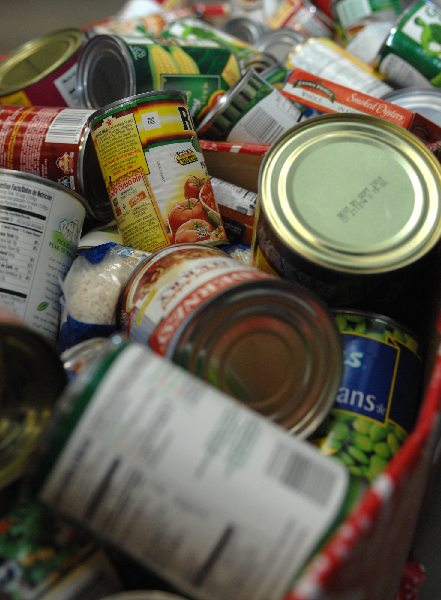 MOUNTAIN HOME AIR FORCE BASE, Idaho -- Boxes of donated canned food sit in the first sergeants’ food locker from the 366th Logistic Readiness Squadron's food drive Nov. 18. The Operation Warm Heart food drive became a competition between the flights of the 366th LRS with the POL flight coming in first place with a total of 7,800 pounds donated. All together the 366th LRS donated 11,980 pounds of food. (U.S. Air Force photo/ Airman Debbie Lockhart)