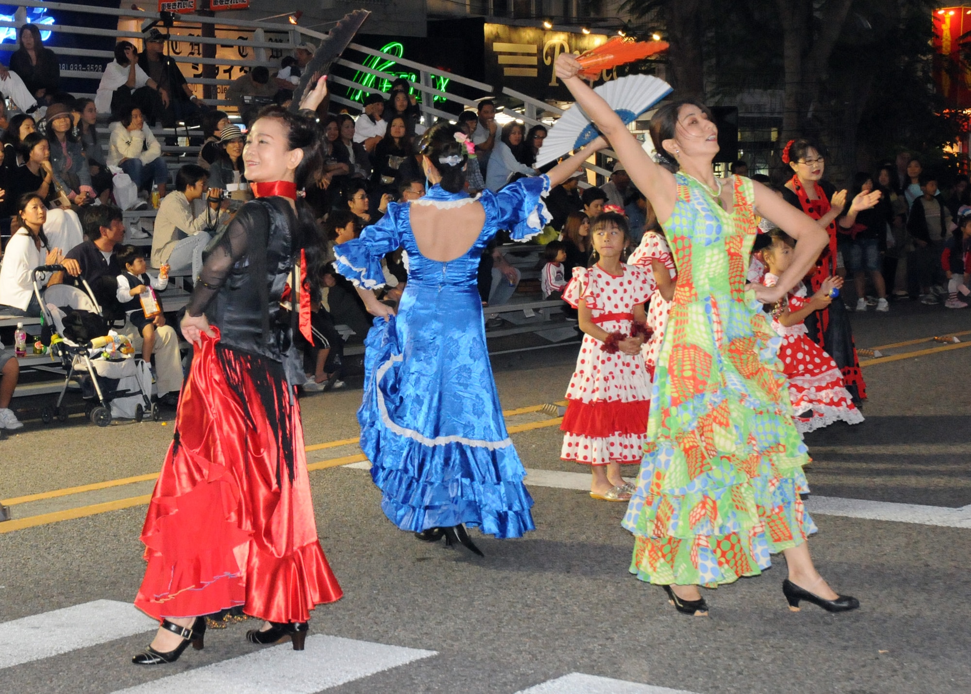 Flamenco Dancers put on a show at the Okinawa International Carnival Nov. 22, 2008 near Kadena Air Base. The Okinawa International Carnival is held every year with events from car shows and dancing, to a giant rope for tug-of-war. (U.S. Air Force photo/Airman 1st Class Amanda Grabiec)