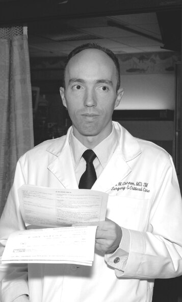 Maj. (Dr.) Jeremy Cannon, 59th Medical Wing, was the director of the Intensive Care Unit at the Air Force Theater Hospital in Balad AB, Iraq